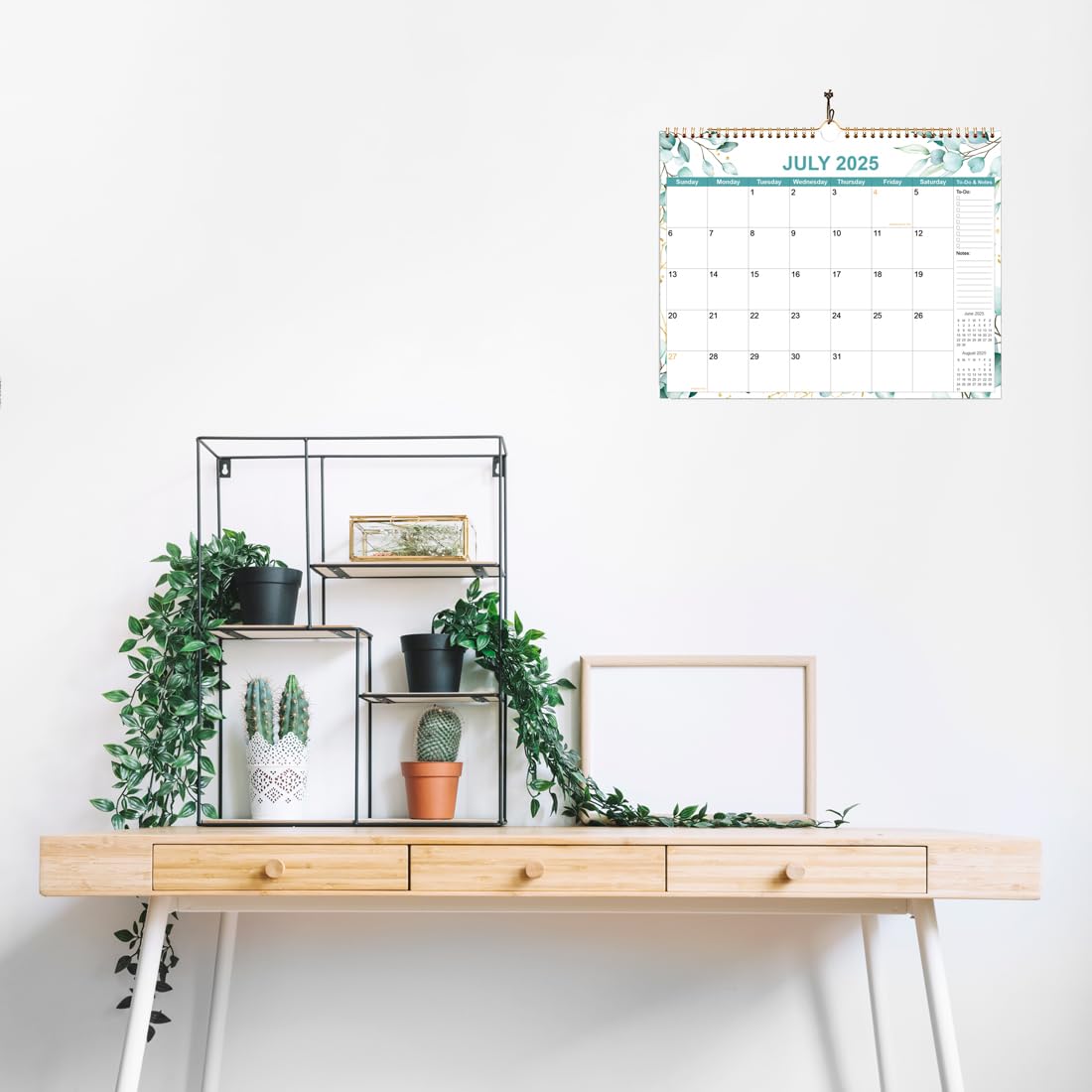 2025-2026 18-Month Wall Calendar (July 2025-December 2026) - Premium Paper, Twin-Wire Binding with Hanging Hook, 12