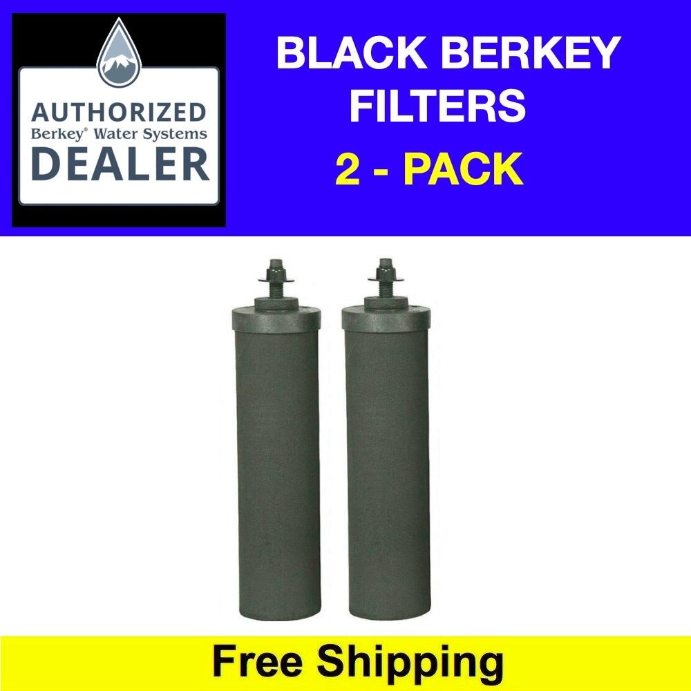 Black Berkey Water Filter Elements - Replacement Filters for Berkey Systems | Clean & Purified Drinking Water for Home, Camping & Emergency Preparedness