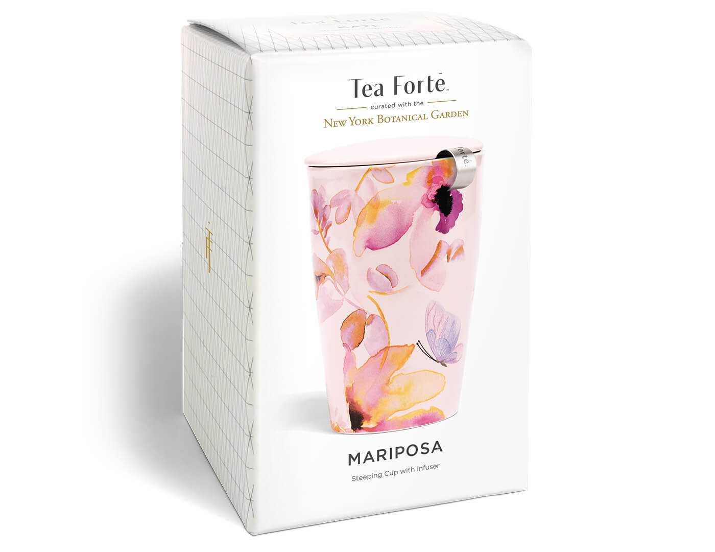 Premium KATI® Mariposa Steeping Cup with Infuser - Perfect for Loose Leaf Tea, Herbal Tea & Coffee - Ideal for Home, Office & Travel Use