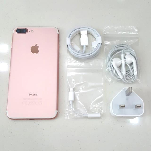 Apple iPhone 7 Plus 256GB Unlocked Smartphone - Rose Gold (Renewed) for Travel, Photography & Business Use