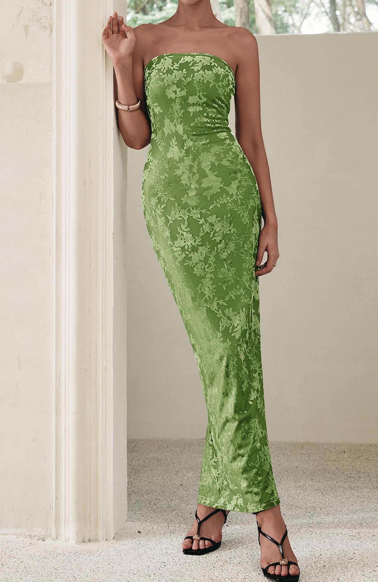 BTFBM Women's Elegant Floral Bodycon Maxi Dress 2025 - Wedding Guest, Cocktail Party & Spring Occasion Dresses with Side Split for Formal Events & Evening Wear