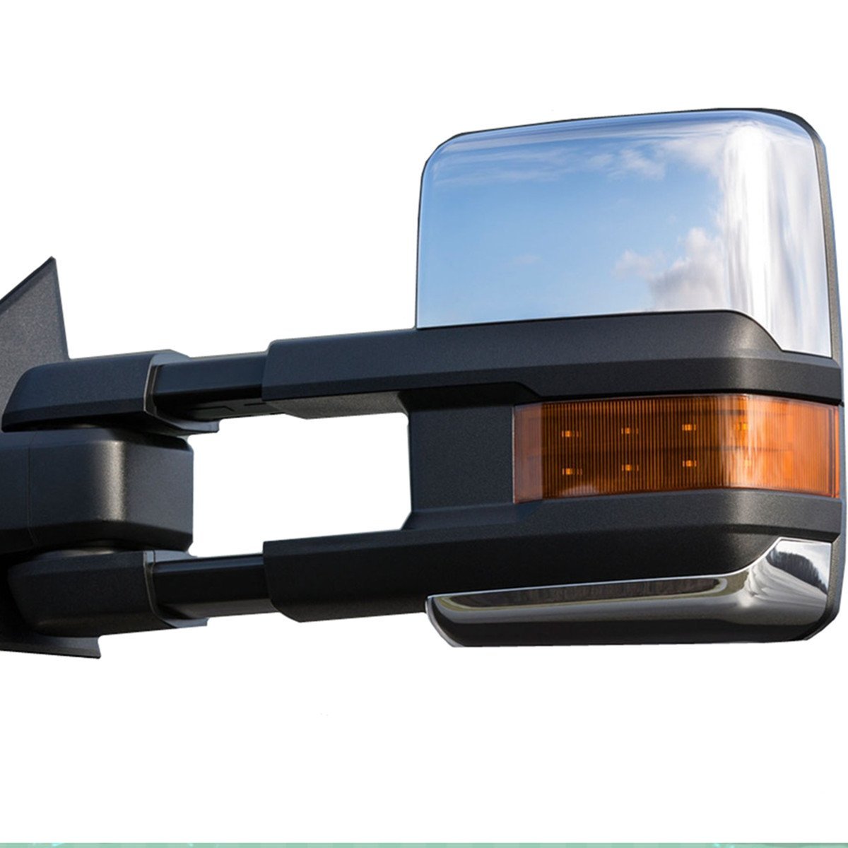 Nova 99-02 Silverado & Sierra Towing Power Heated Chrome Mirrors with Clearance Signal LED - Upgrade for Enhanced Visibility & Safety in Towing, Night Driving, and Off-Road Adventures