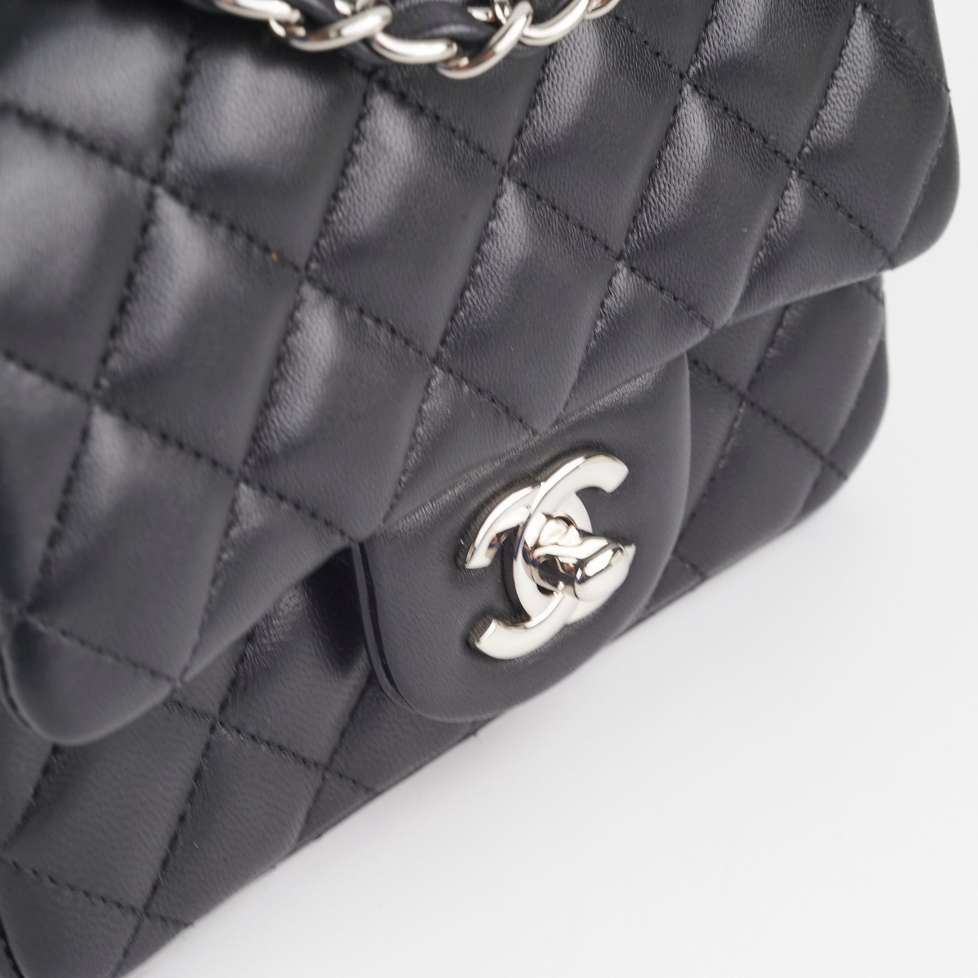 Chanel Mini Square Lambskin Black Crossbody Bag - Luxury Designer Handbag for Women | Perfect for Evening Events, Date Nights & Special Occasions