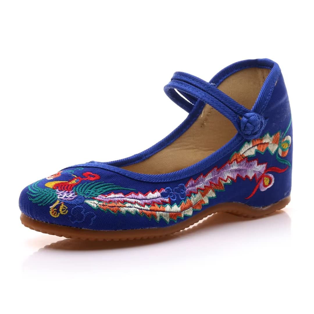 TN TANGNEST Women's Floral Embroidered Loafers - Comfortable Round Toe Ballet Flats for Casual Wear | Perfect for Office, Walking, and Spring/Summer Outfits