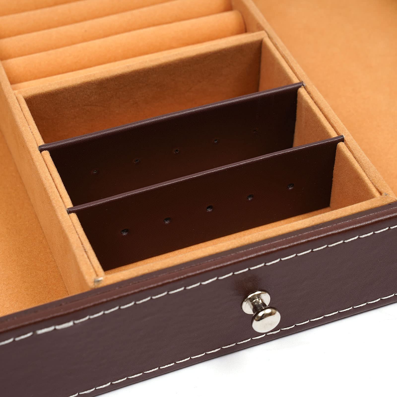 Premium 12-Slot Dark Red Leather Watch Box Organizer with Mirror & Metal Buckle - Double Tier Jewelry Storage Case with Soft Velvet Lining - Perfect for Watch Collectors & Luxury Gift Giving