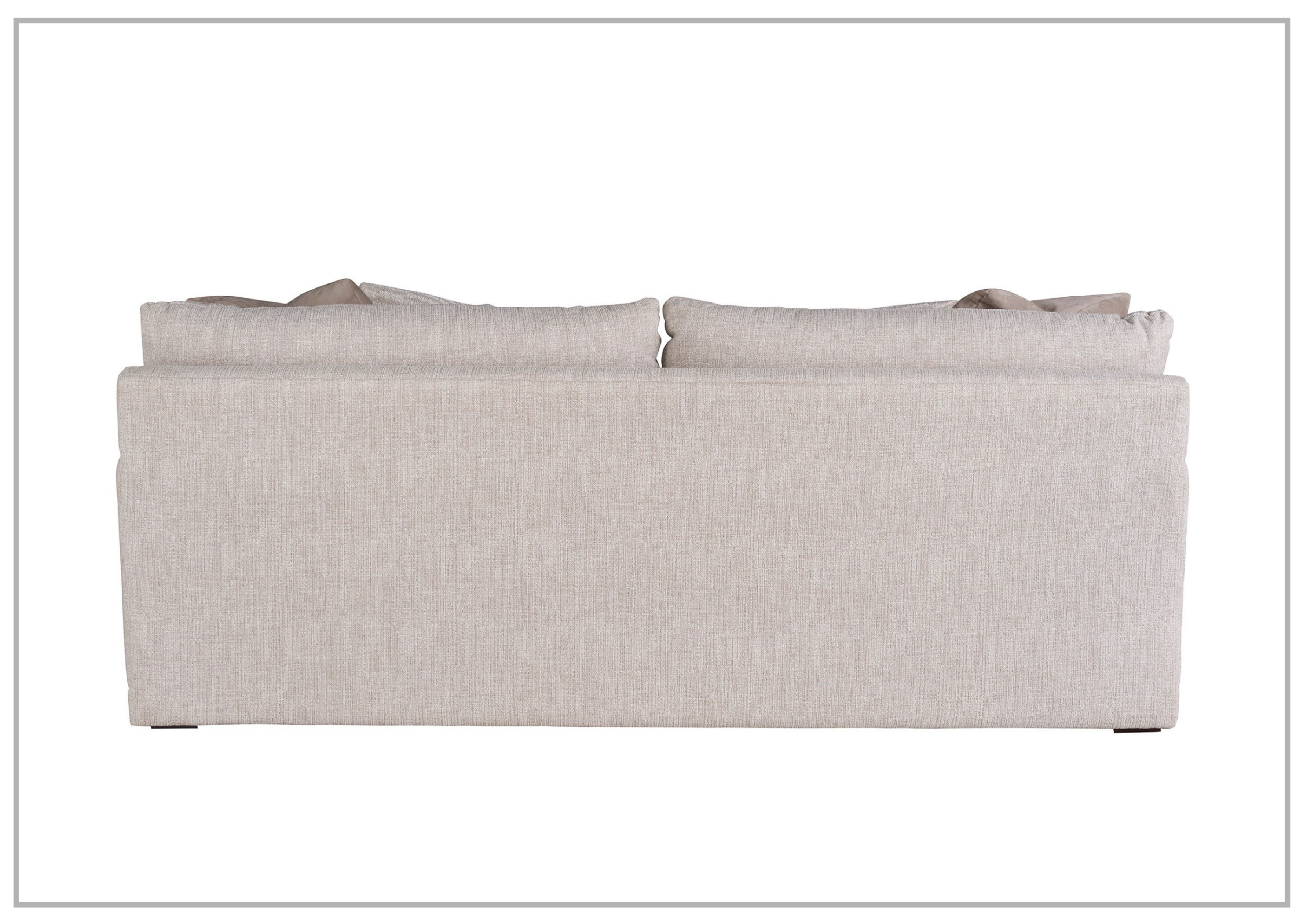 Universal Hadlee Beige Fabric Sofa with Attached Cushions - Modern Living Room Furniture for Small Spaces, Apartments & Cozy Home Decor