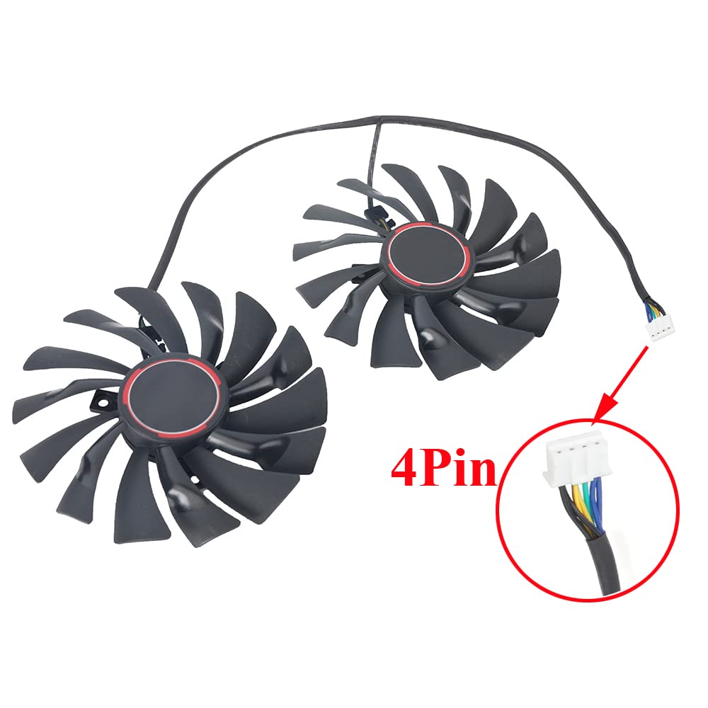 PLD10010S12HH Replacement GPU Cooling Fans for MSI GTX 1060 1070 1080 Ti Armor 950 960 980Ti Gaming RTX 2070 3060 3070 Ventus Graphics Cards (4 Pin PWM) - Perfect for PC Gaming, Mining Rigs & Workstation Cooling