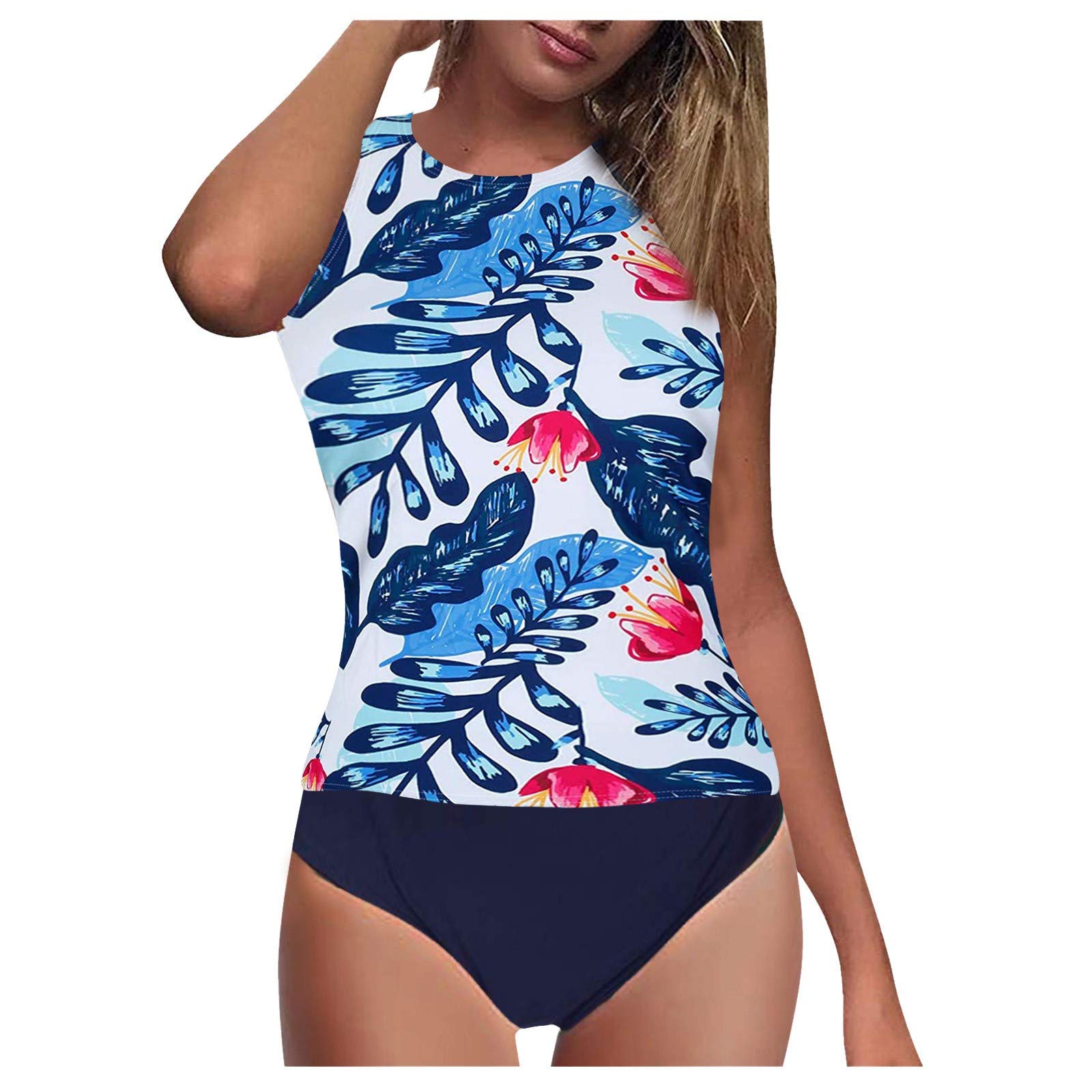 Women's Rash Guard Swimwear Set - UPF 50+ Sun Protection Short Sleeve Swim Shirts & Adjustable Swim Tops for Beach, Pool, Surfing & Water Sports