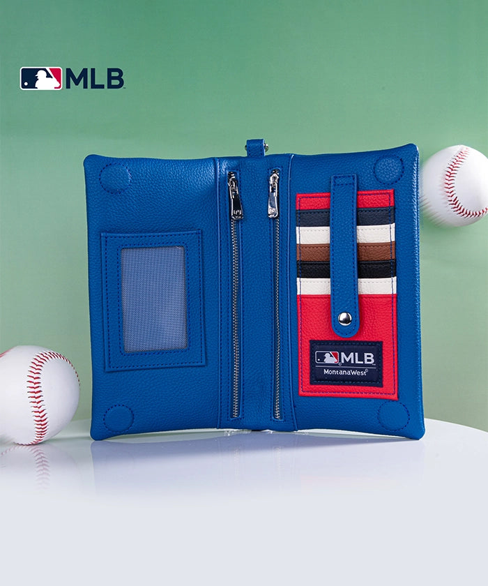 MLB Los Angeles Dodgers Genuine Leather Crossbody Bag for Women - Stylish & Durable Purse for Game Day, Travel & Everyday Use