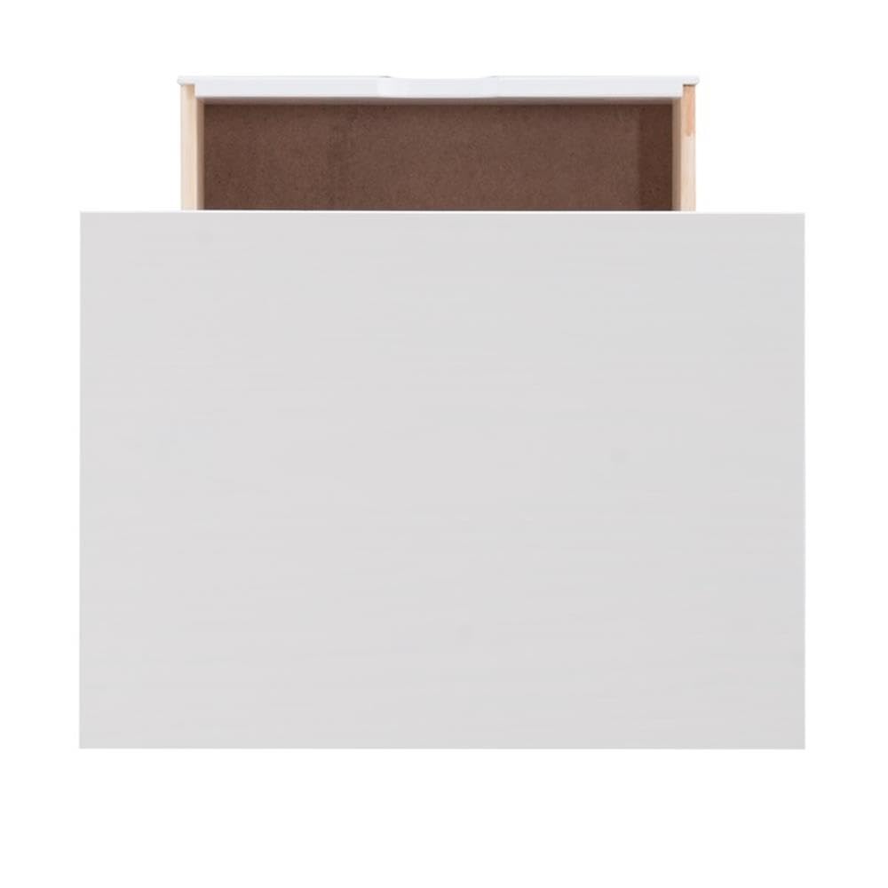 8-Drawer White Wash Wood Storage Cart - Transitional Style Organizer for Bedroom, Bathroom, or Office Storage