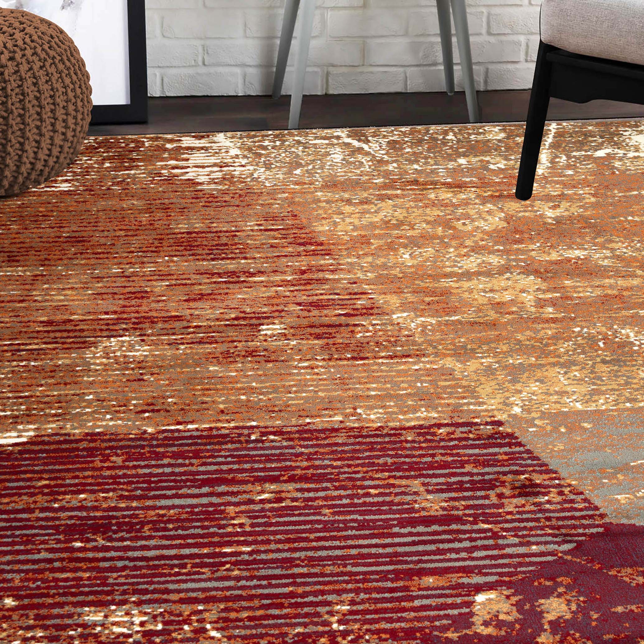 Abstract Contemporary Indoor Area Rug or Runner - Modern Home Decor for Living Room, Bedroom, Office | Mabel