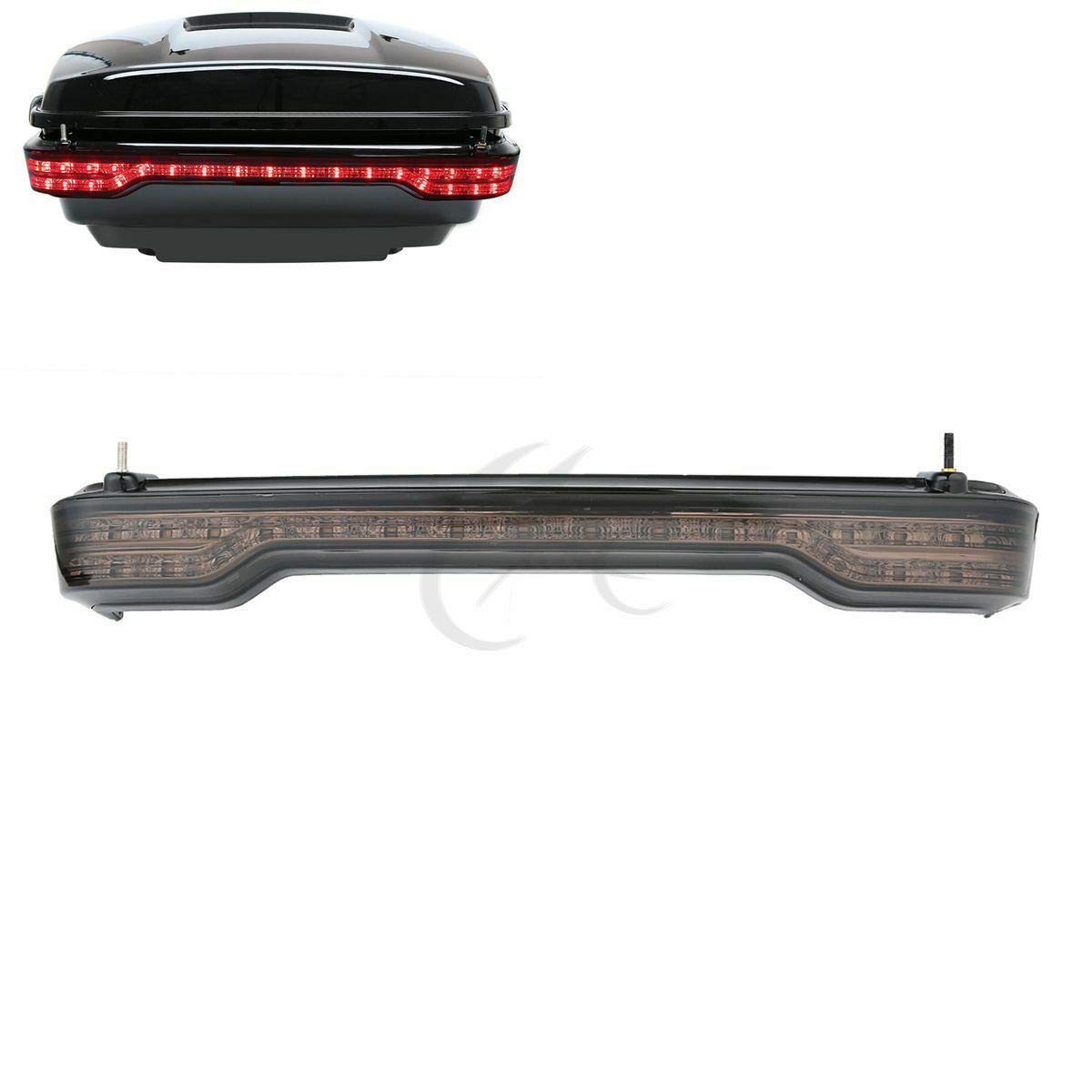 Vivid Black King Pack Trunk Rack with LED Lights & Speakers for Harley Touring Models - Road Glide, Street Glide Special, FLHXS, Electra Glide Ultra Classic 2014-2025 - Perfect for Long-Distance Rides & Custom Touring Setups