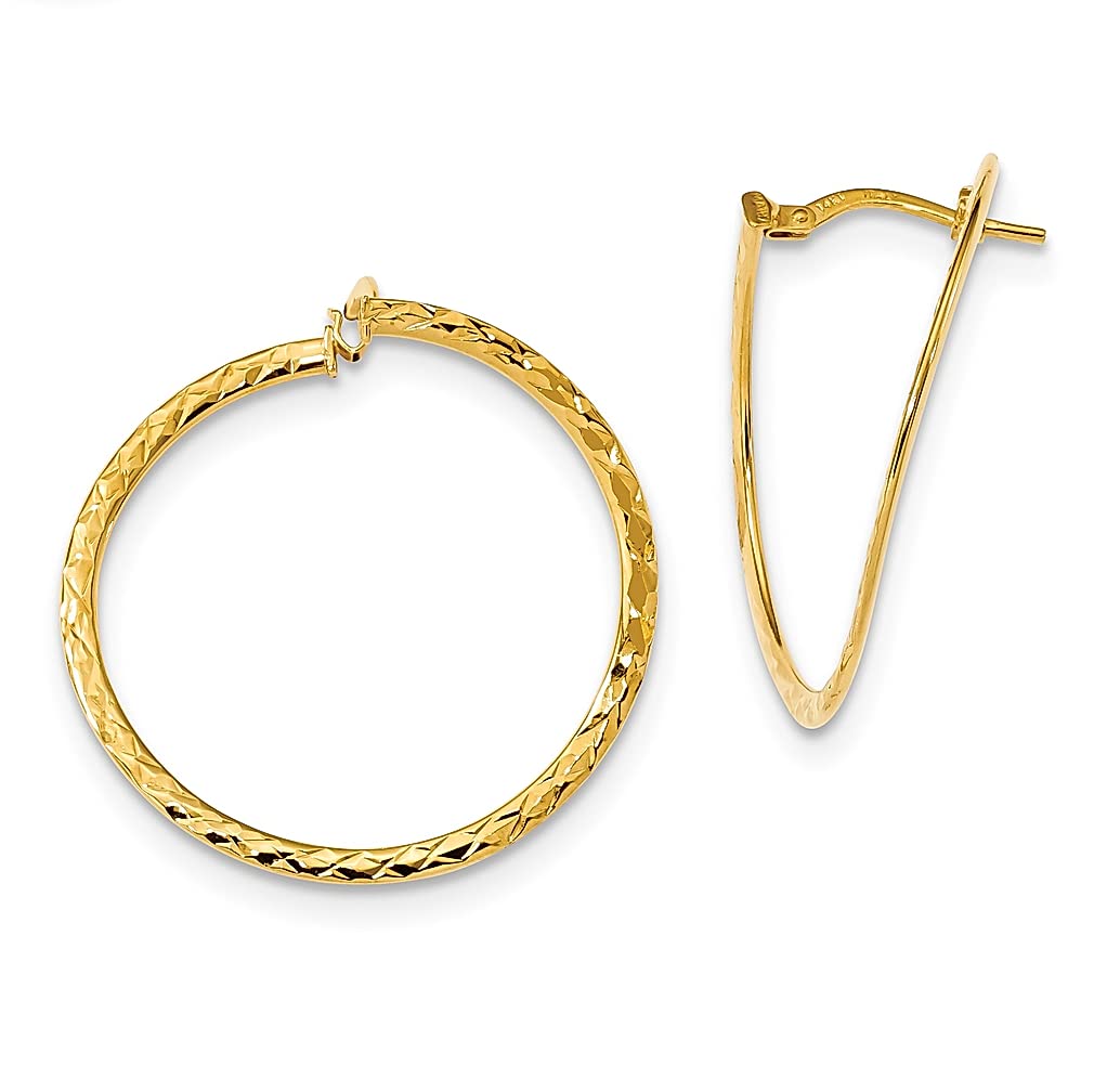 14K Yellow Gold Twisted Hoop Earrings for Women - Round Dainty Fine Jewelry Set - Perfect Gift for Her, Birthday, Anniversary & Everyday Wear