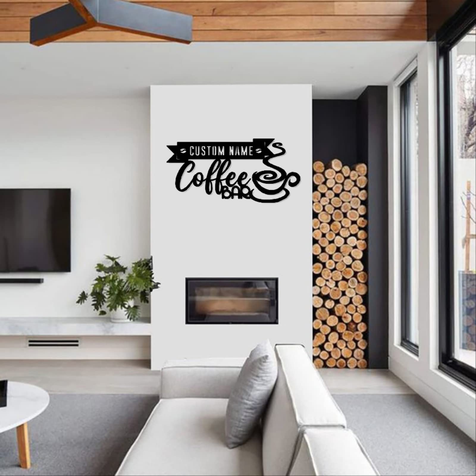 Custom Coffee Bar Sign - Personalized Metal Wall Art for Coffee Lovers - Engraved Last Name Sign - Perfect for Home Cafe Decor & Coffee Shop Wall Art