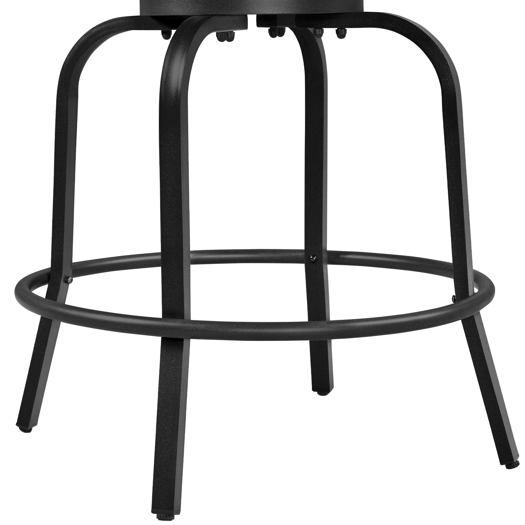 Yaheetech 4-Piece Outdoor Swivel Bar Stool Set - All-Weather High Bistro Chairs for Patio, Poolside, Beach, Garden & Lawn - Black Patio Furniture for Backyard, Deck & Outdoor Dining