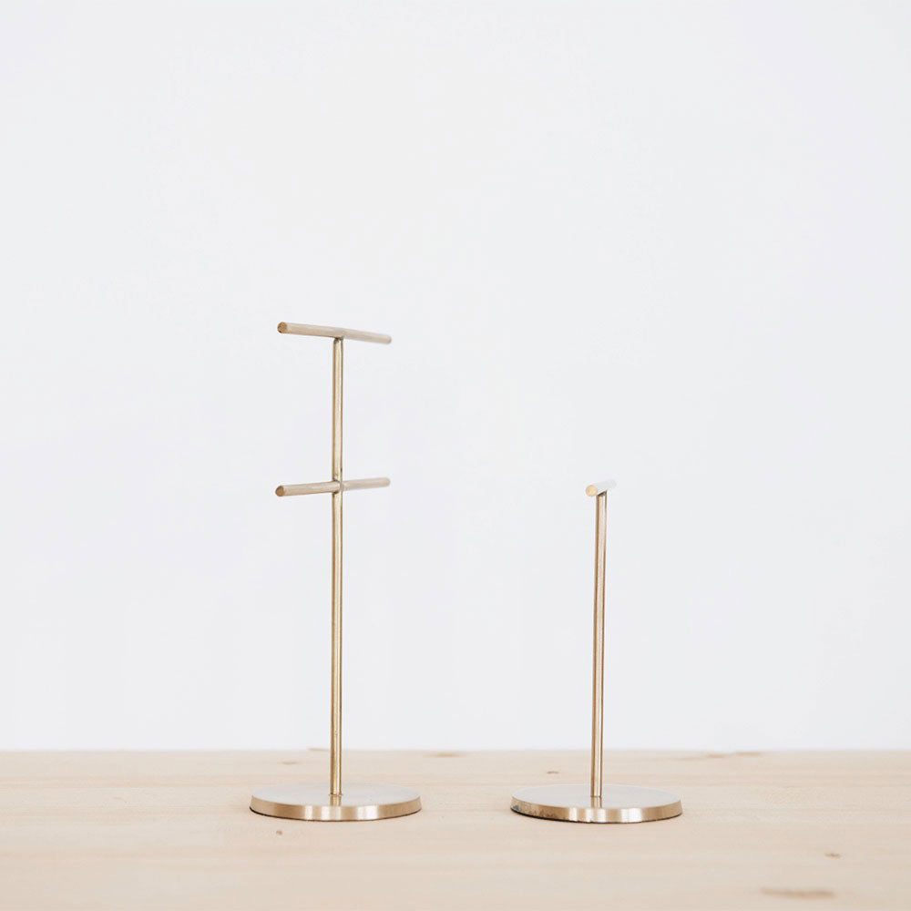 Elegant Brass Jewelry Stand - Perfect for Organizing Necklaces, Rings & Earrings - Ideal for Vanity, Dresser & Travel