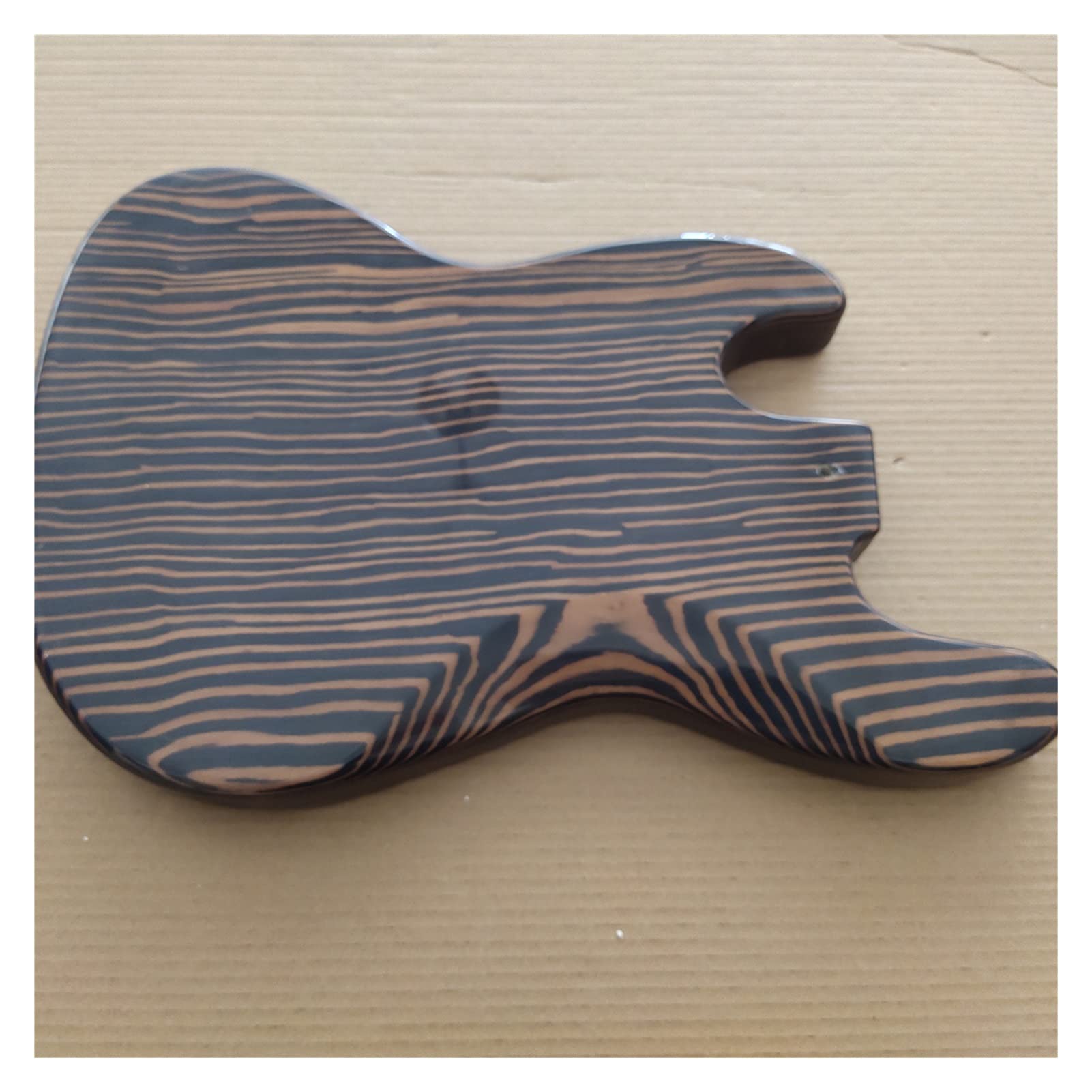 DIY Unfinished Zebrawood Bass Guitar Body Kit - Handmade Gloss Finish for Custom Guitar Building | Perfect for Luthiers, Musicians & Guitar Enthusiasts