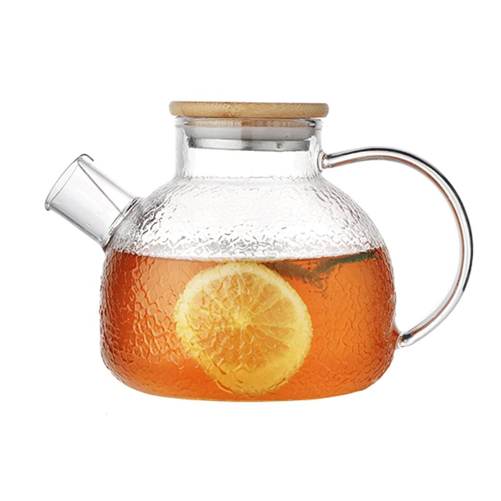 1.0L Borosilicate Glass Kettle with Lid - Heat & Cold Resistant for Milk, Coffee, Tea & Water - Perfect for Home, Office & Camping Use (Color: #1)