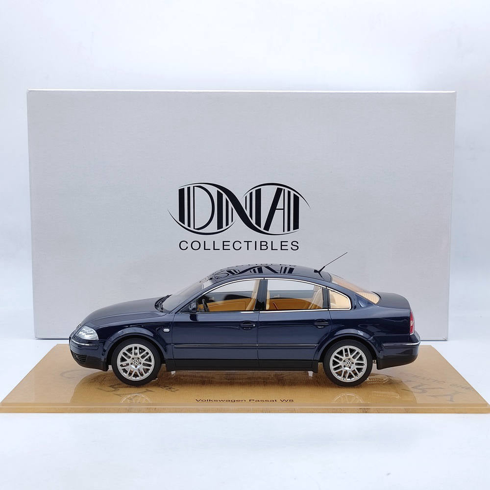 1/18 Scale Volkswagen VW Passat W8 2001 Blue Resin Model Car - DNA Collectibles DNA000029 - Perfect for Car Enthusiasts, Collectors, and Gift Giving