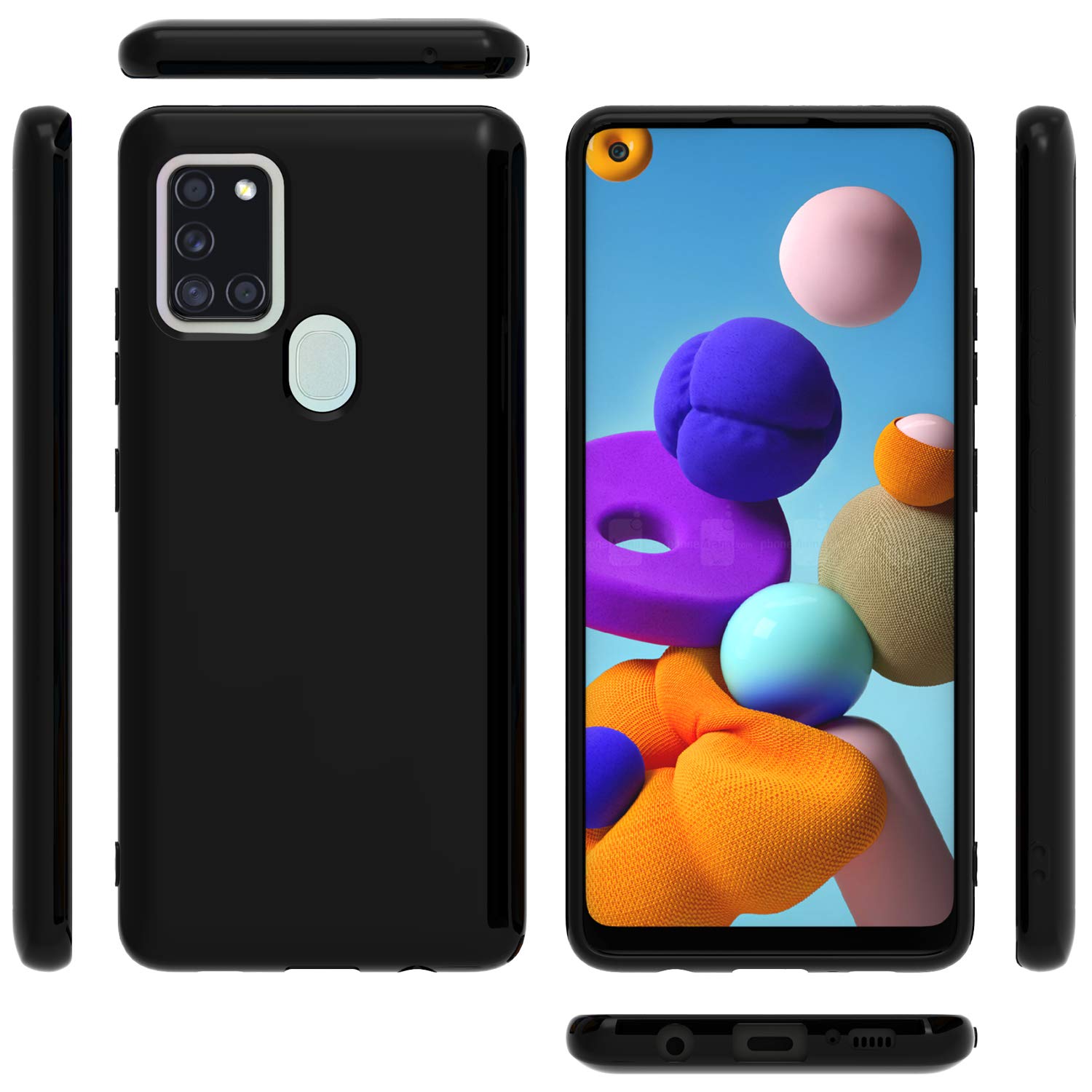 CoverON Slim TPU Case for Samsung Galaxy A21s - Flexible Soft Protective Phone Cover (Black) | Perfect for Everyday Use & Drop Protection