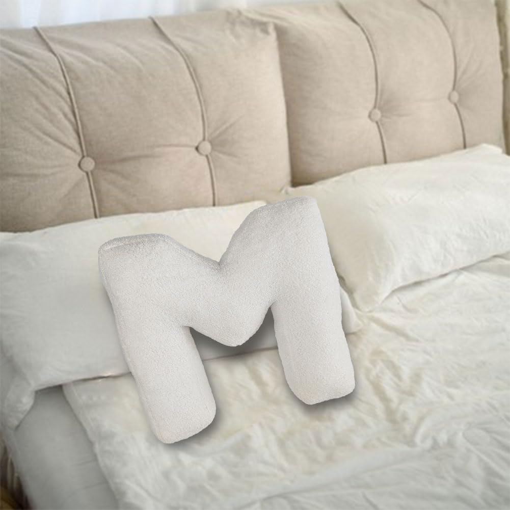 Alphabet Plush Pillow - Soft Decorative Throw Pillows for Bed, Couch & Sofa (A-Z Letters) - Perfect for Nursery, Dorm Room, Living Room & Home Decor Gifts