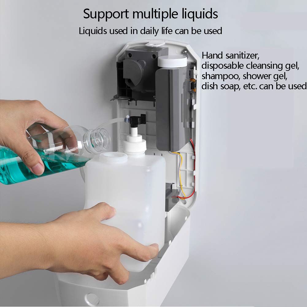 Automatic Infrared Induction Soap Dispenser - 1000ML Hands-Free Touchless Liquid Hand Sanitizer for Bathroom, Kitchen & Office - Hygienic & Safe Contactless Soap Dispenser for Home, Restaurants & Public Spaces