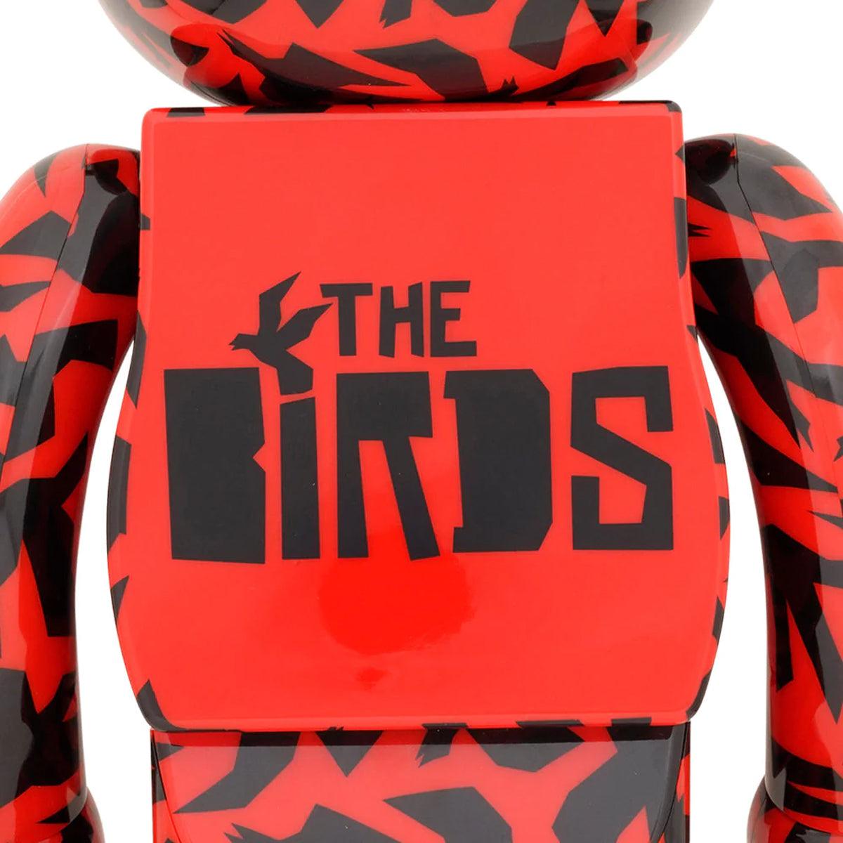 The Birds Be@rbricks 1000% 'Red Black' Collectible Figure - Limited Edition Art Toy for Display & Home Decor