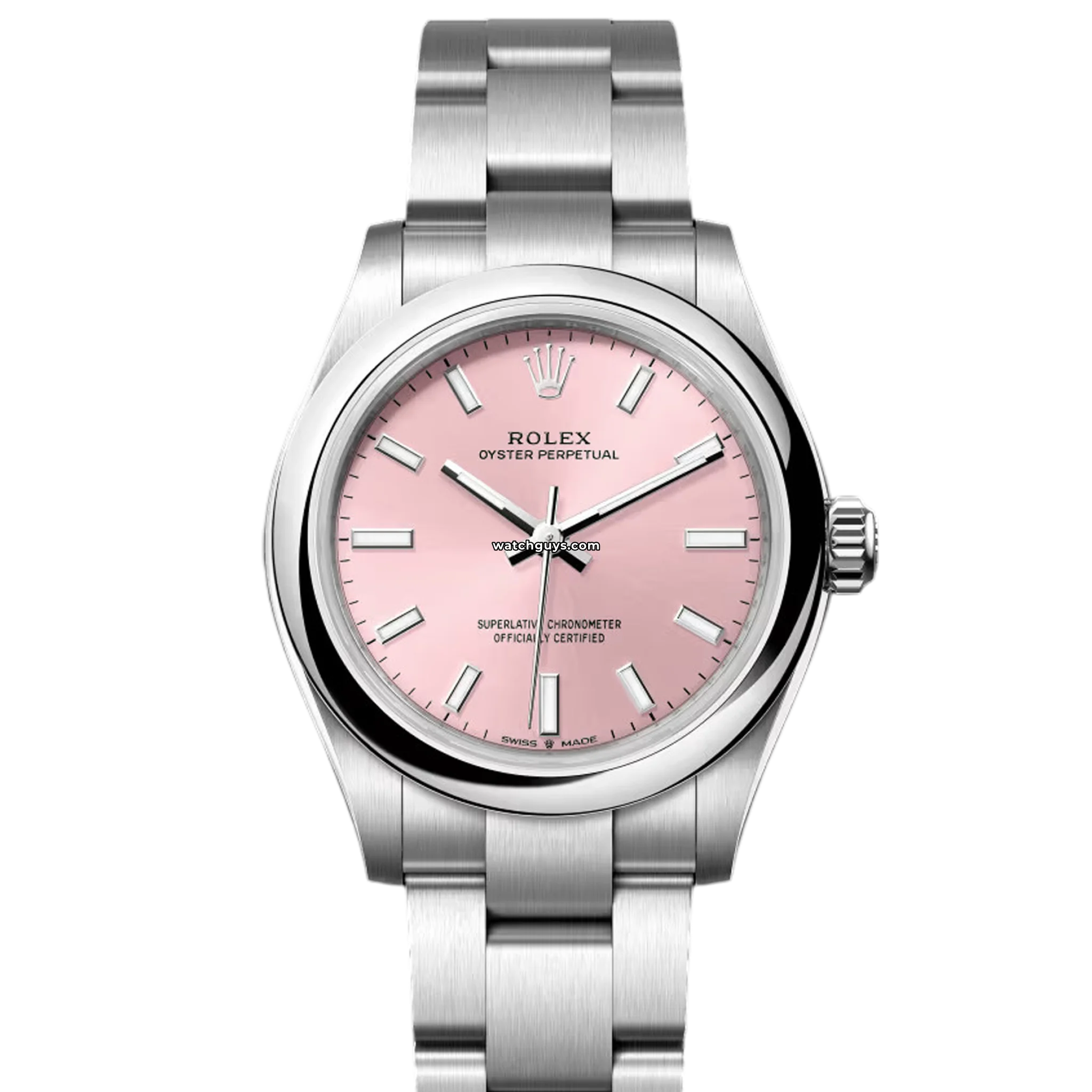 Rolex Oyster Perpetual 277200 Women's Watch - 34mm Pink Dial, Stainless Steel, Swiss Luxury Timepiece | Perfect for Business, Gifting & Special Occasions