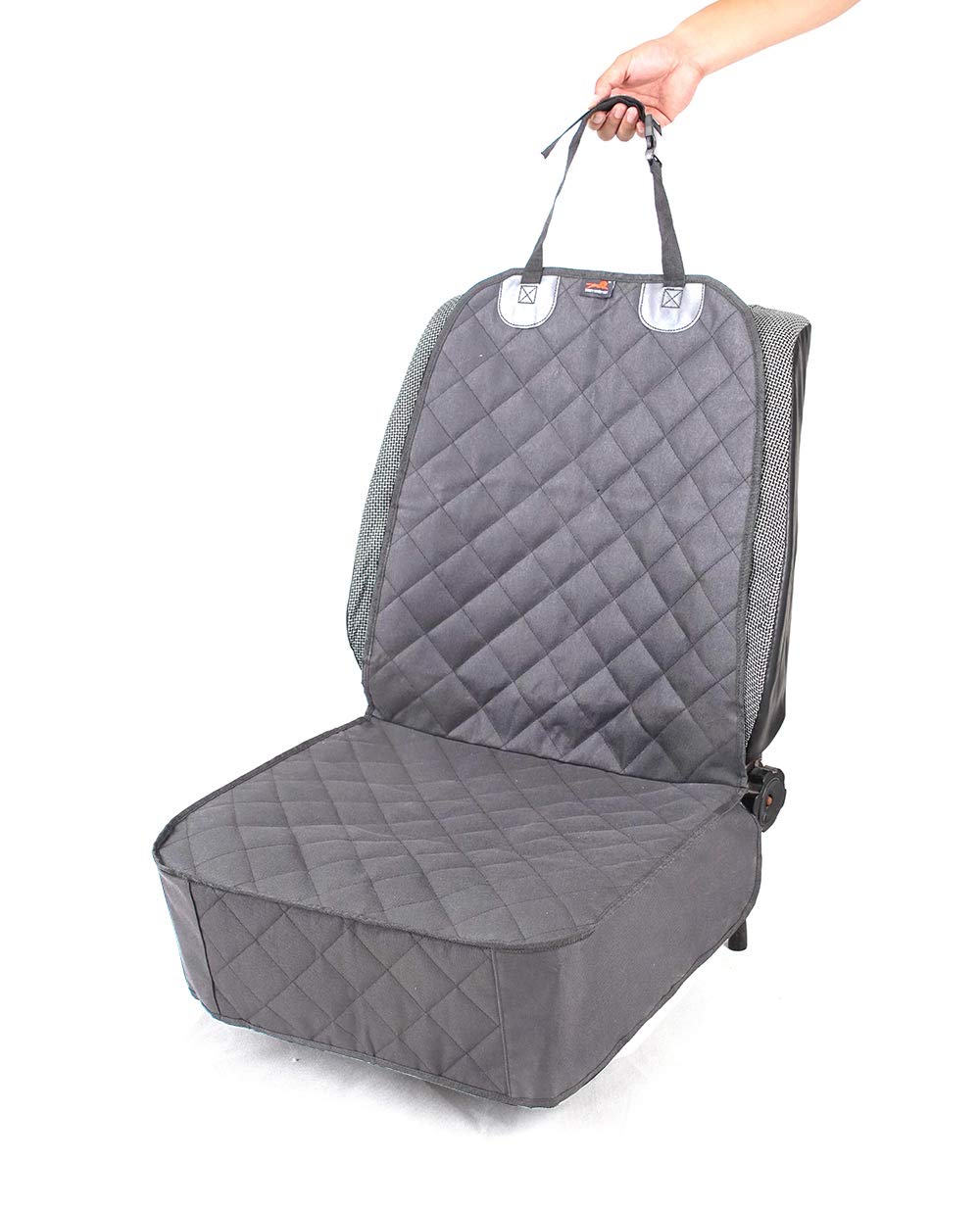 HONEST OUTFITTERS Waterproof Non-Slip Dog Car Seat Cover for Cars, Trucks & SUVs - Durable Pet Front Seat Protector (Gray) | Perfect for Travel, Outdoor Adventures & Daily Commutes