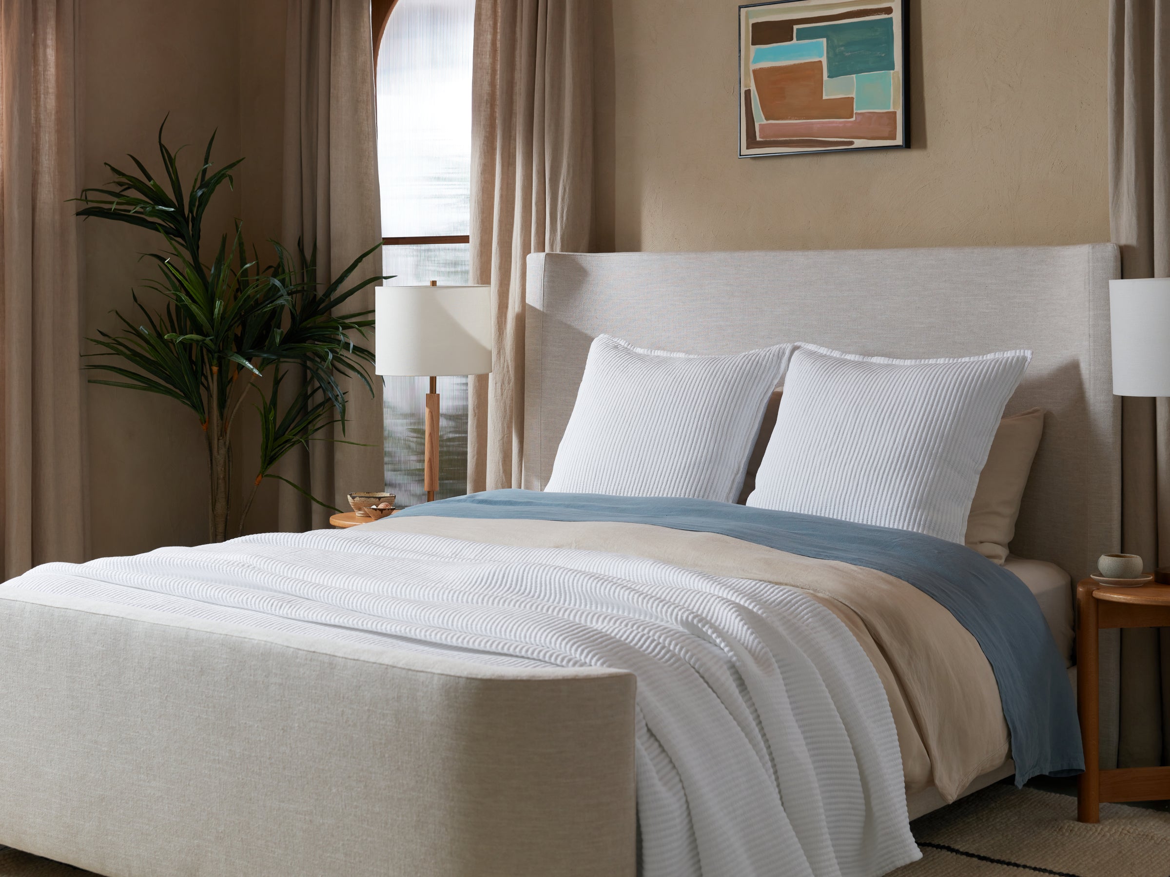 Luxury Matelasse Euro Sham Pillow Cover - White Queen Size Bedding for Elegant Home Decor - Perfect for Master Bedroom, Guest Room & Hotel Styling