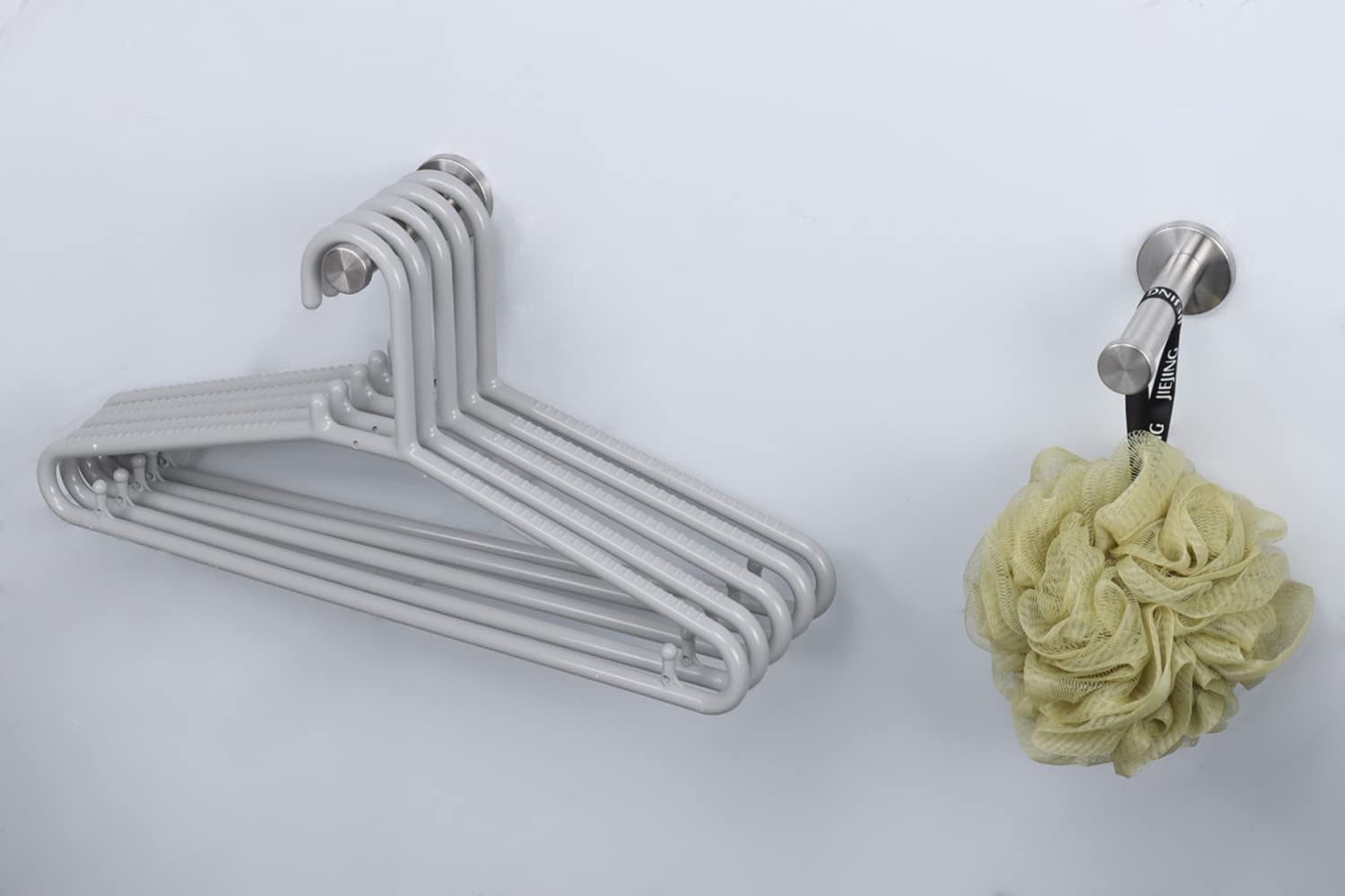 Stainless Steel Bath Towel Hooks 6-Pack - Heavy Duty Wall Mounted Robe Hooks for Bathroom, Bedroom & Kitchen - 4 Inch Brushed SUS 304 Clothes Hangers - Perfect for Hanging Towels, Coats & Robes