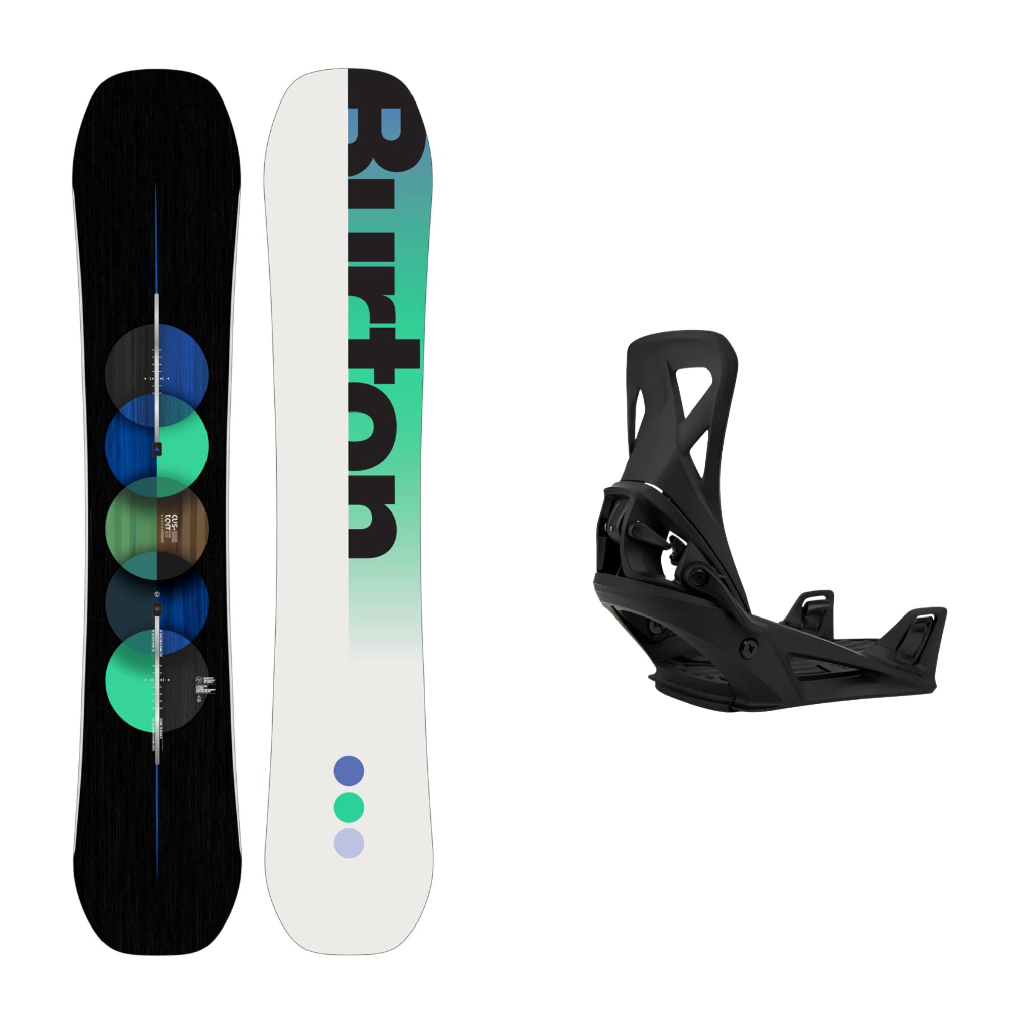Burton Custom Snowboard with Step On Bindings 2025 - All-Mountain Freestyle Snowboard for Men & Women | Perfect for Powder, Park & Backcountry Riding