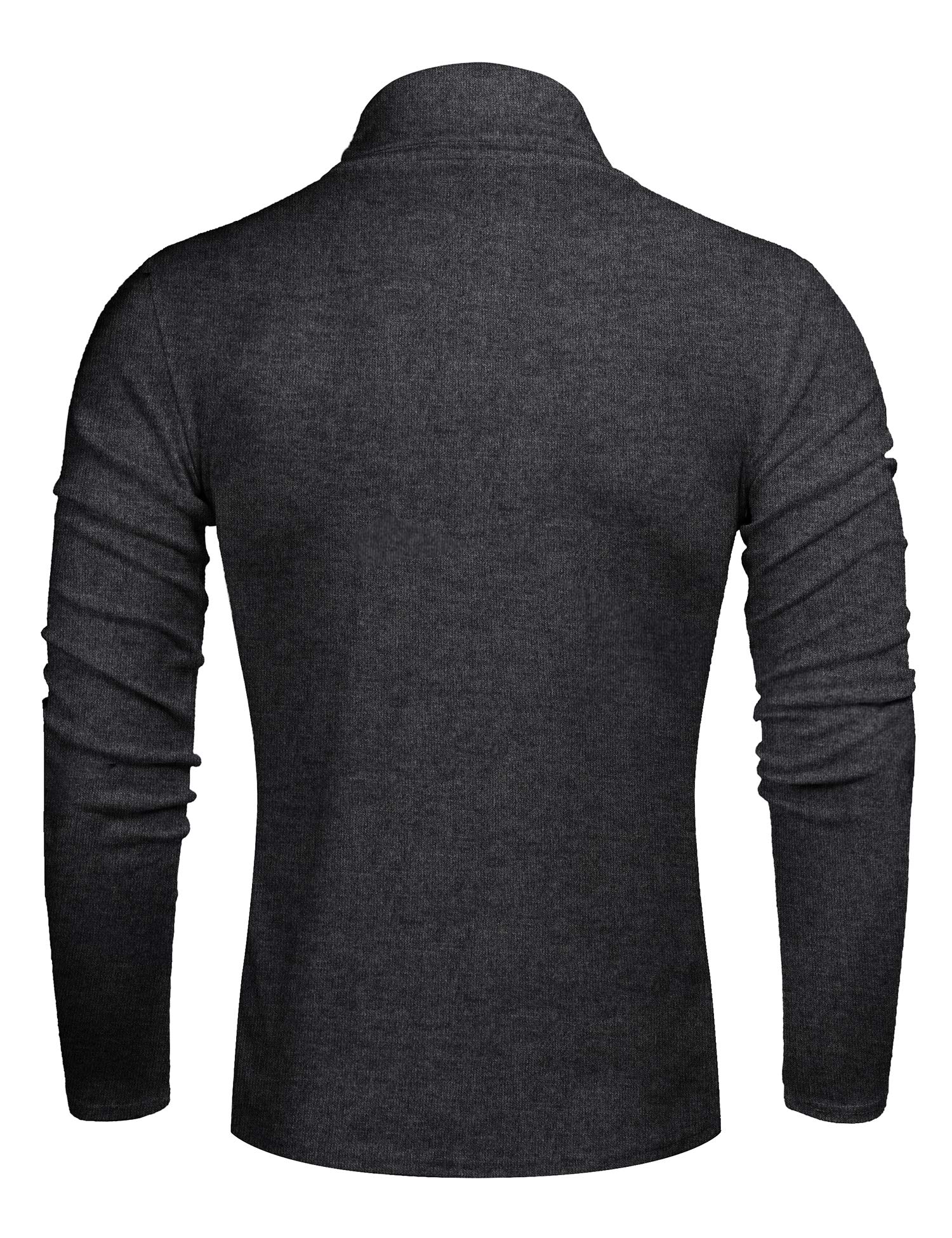 iWoo Men's Slim Fit Turtleneck Sweater - Long Sleeve Casual Pullover for Winter Warmth - Perfect for Office, Date Night & Cold Weather Layering