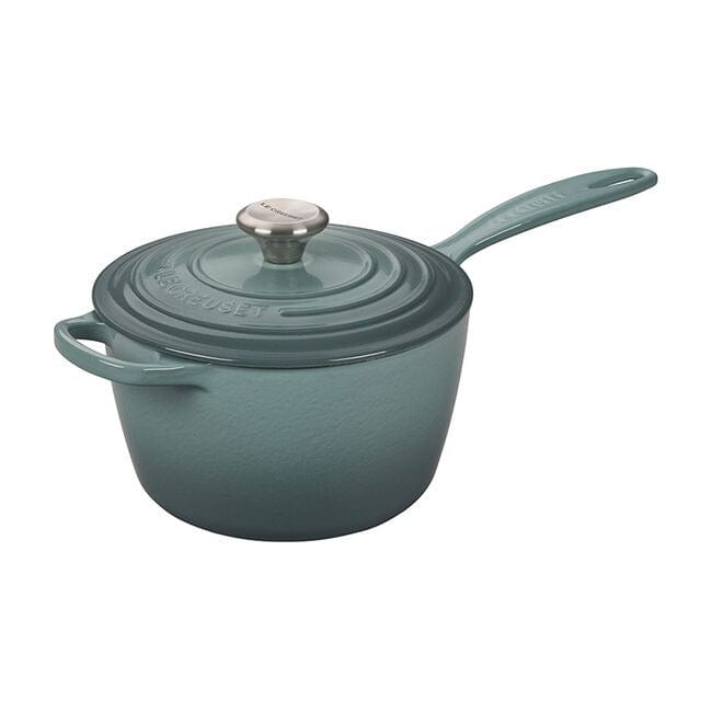 Le Creuset 2.25 Quart Enameled Cast Iron Sauce Pan with Lid - Multiple Colors (Marseille, Cerise, Flame) - Perfect for Soups, Sauces & Slow Cooking