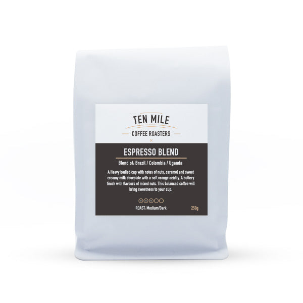 Premium Espresso Blend Coffee Beans - Ten Mile Roasters - Rich & Bold Flavor for Espresso Machines & French Press - Perfect for Home Brewing & Gifting
