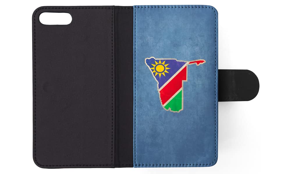 Namibia National Flag Flip Wallet Phone Case for Apple iPhone 7 Plus & iPhone 8 Plus - Stylish Protective Cover with Card Slots for Daily Use and Travel