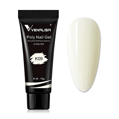 Venalisa Poly Builder Gel - 15g Professional Nail Extension Gel for Strong & Natural-Looking Acrylic Nails (Color K09) | Perfect for Salon & DIY Manicures at Home
