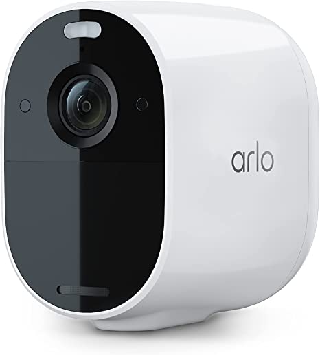 Arlo Essential Spotlight Camera - Wireless Security Camera with HD Video, Night Vision, 2-Way Audio - Indoor/Outdoor Home Surveillance for Smart Home Protection