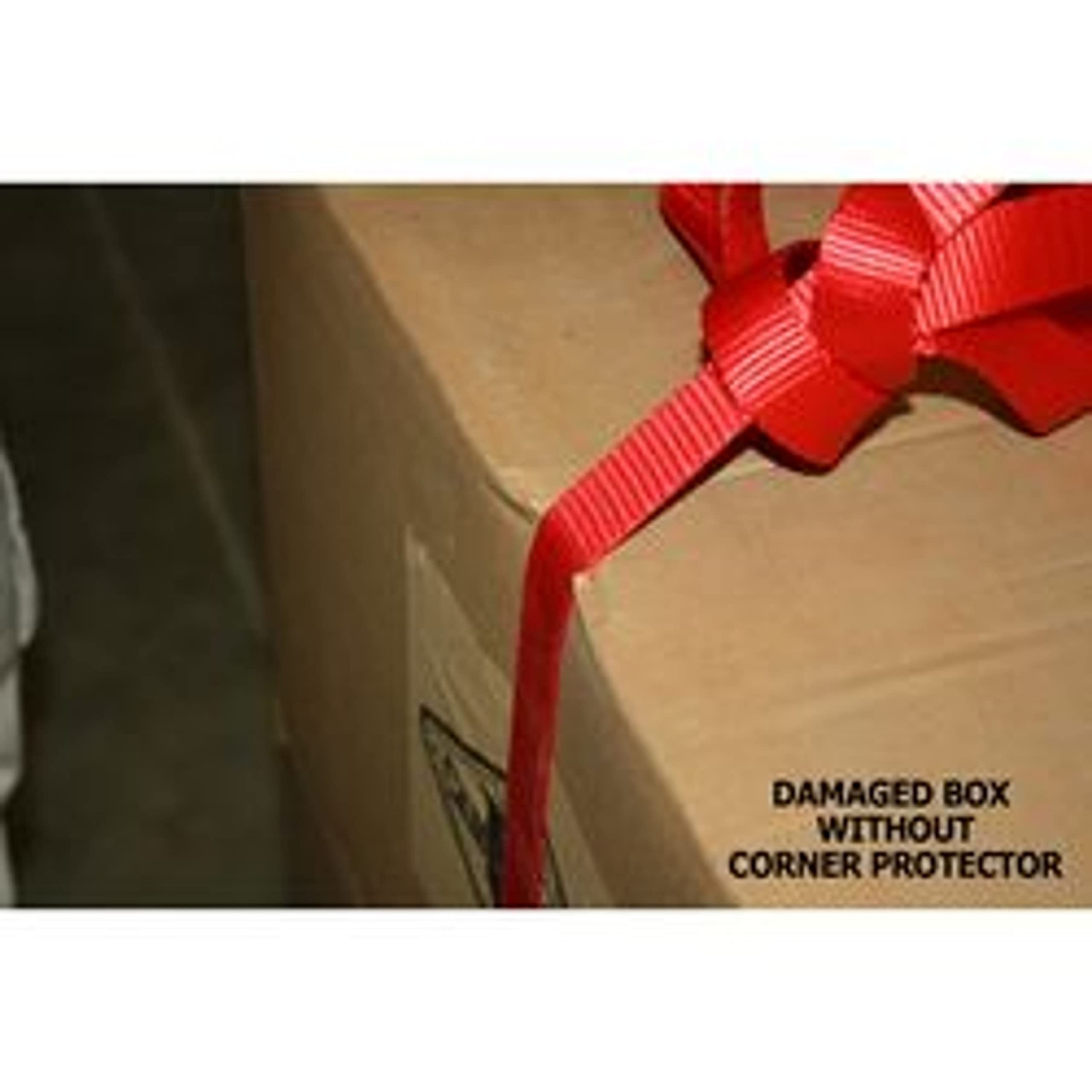 US Cargo Control Blue Plastic Corner Protectors - 4 Inch Wide Webbing Compatible for Cargo & Strap Protection - Prevent Edge Damage & Extend Strap Lifespan - 100 Pack - Ideal for Shipping, Moving & Trucking Applications