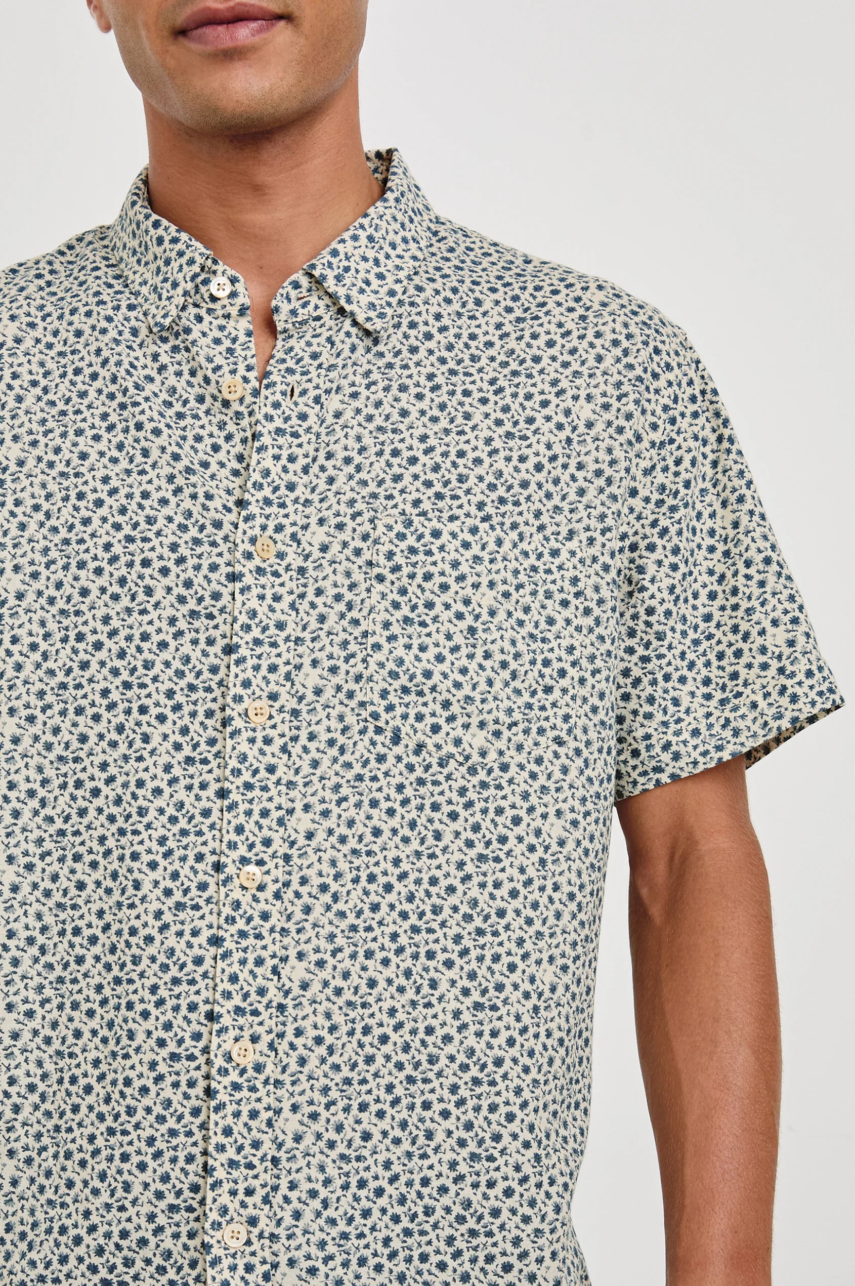 Stylish Carson Shirt in Autumn Daisy Ocean Print - Perfect for Casual Outings, Office Wear & Fall Fashion | Trendy Floral Button-Up Shirt for Men & Women