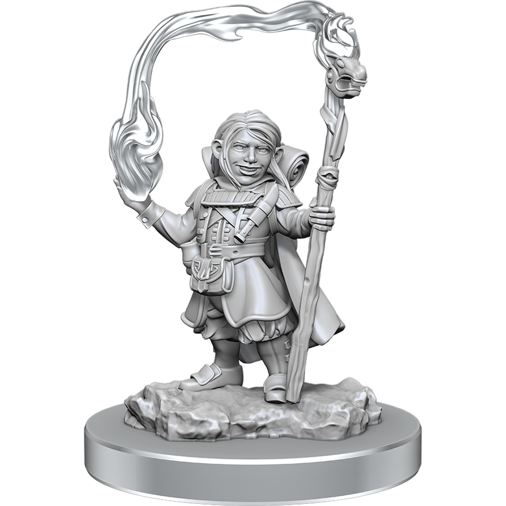 D&D Miniatures - Nolzur's Marvelous Miniatures Halfling Wizard Figurine for Dungeons & Dragons RPG Game | Fantasy Tabletop Gaming & Collectible Mini