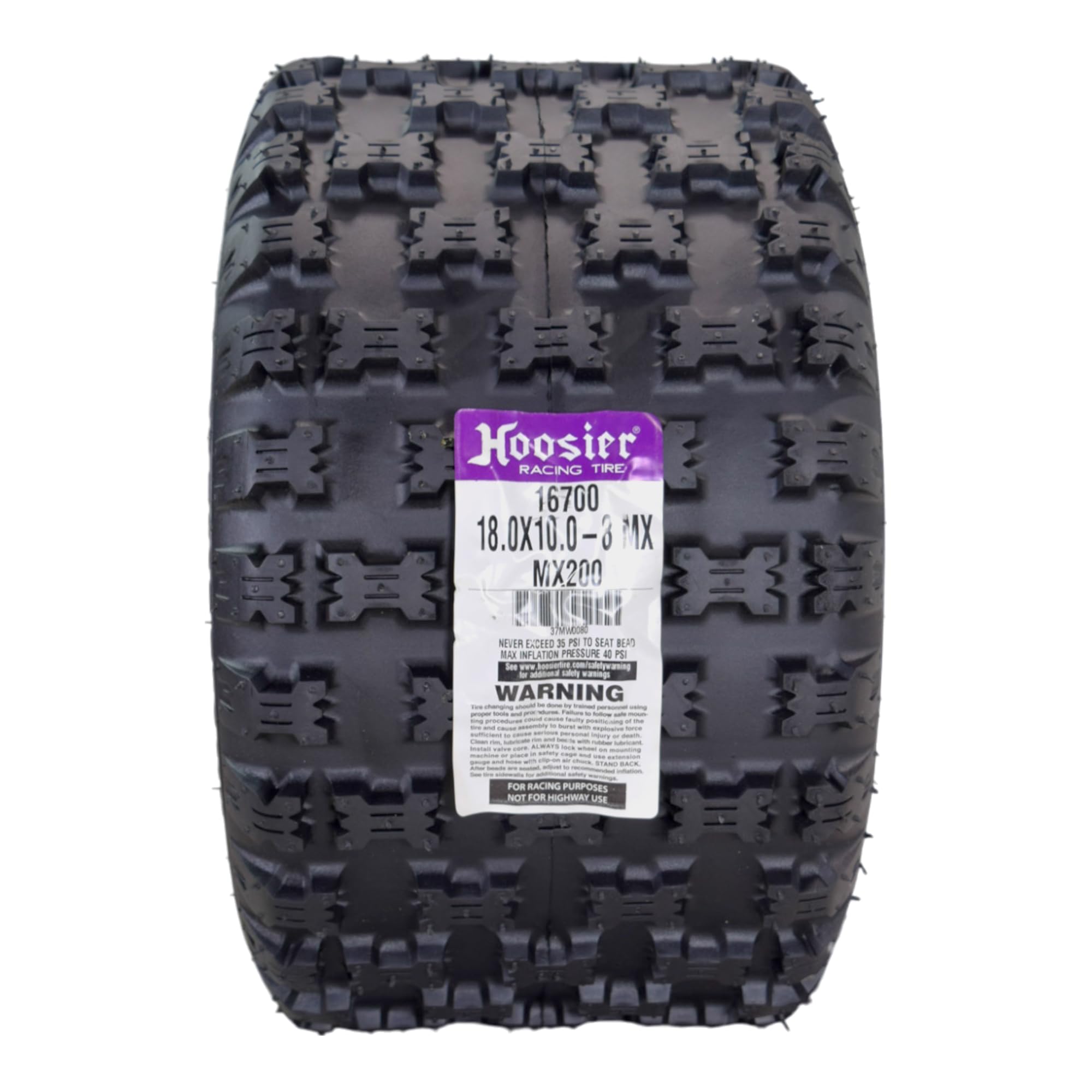 Hoosier ATV MX200 Motocross Tire 18.0X10.0-8 for Off-Road Racing - Includes Free Hoosier Keychain - Durable Performance for Dirt Bikes, ATVs & UTVs on Trails, Tracks & Mud Terrain
