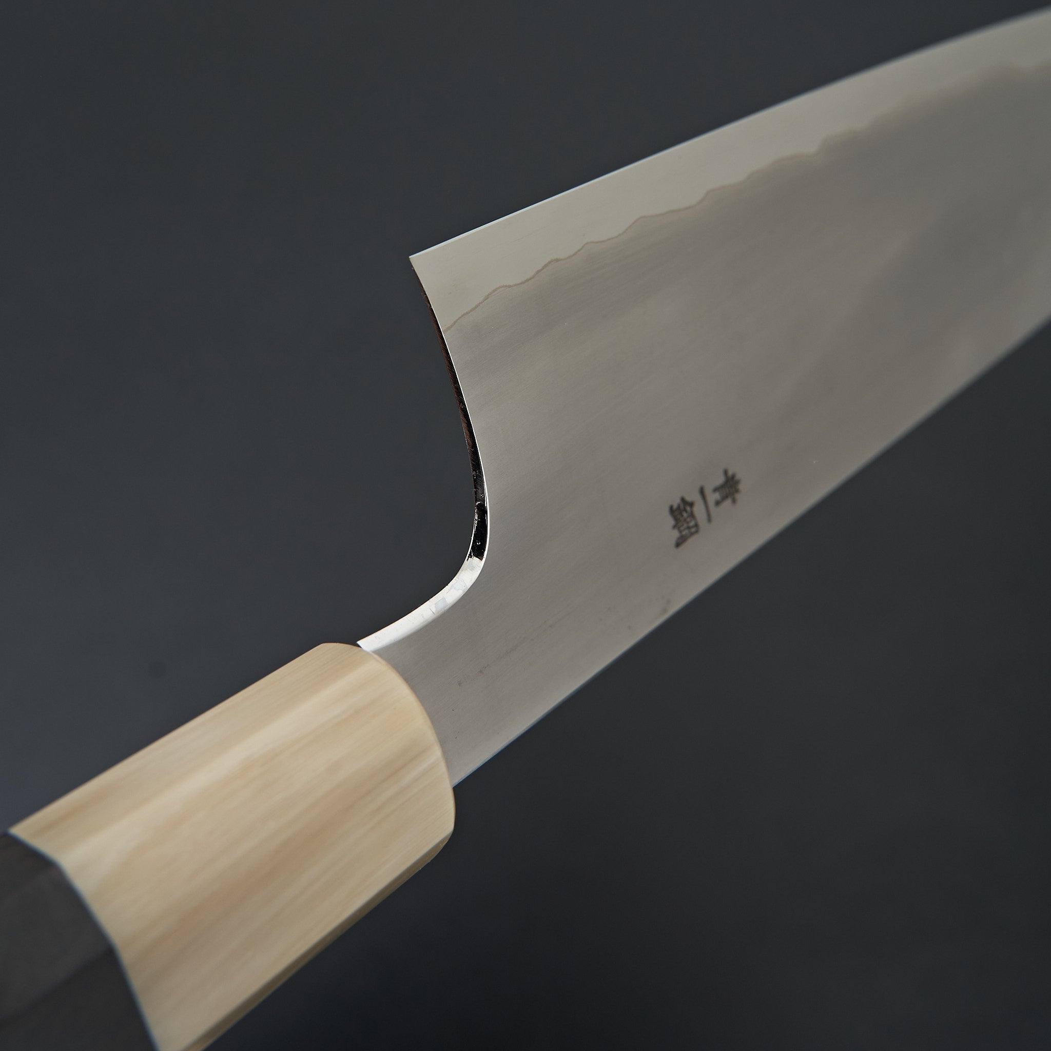 Hitohira Togashi Blue #1 Stainless Clad Kasumi Gyuto 240mm Japanese Chef Knife with Ebony Handle - Perfect for Sushi, Meat Cutting & Professional Kitchen Use