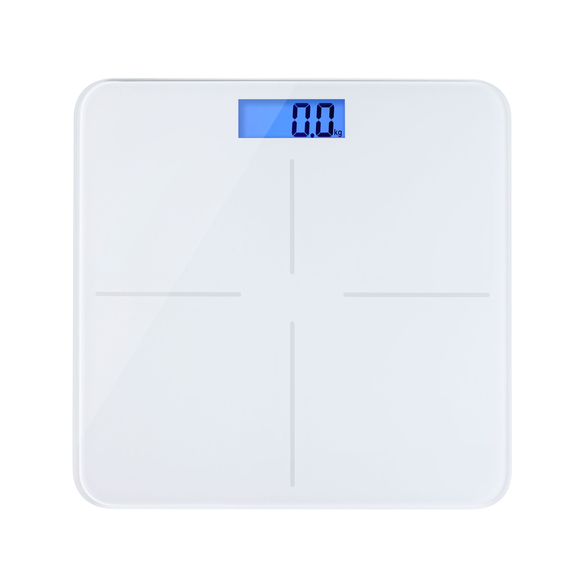 Smart Digital Bathroom Scale - Ultra Thin Auto Step-On Body Weight Scale with High Precision Sensors, LCD Display - Perfect for Home Gym, Fitness Tracking & Health Monitoring (White)