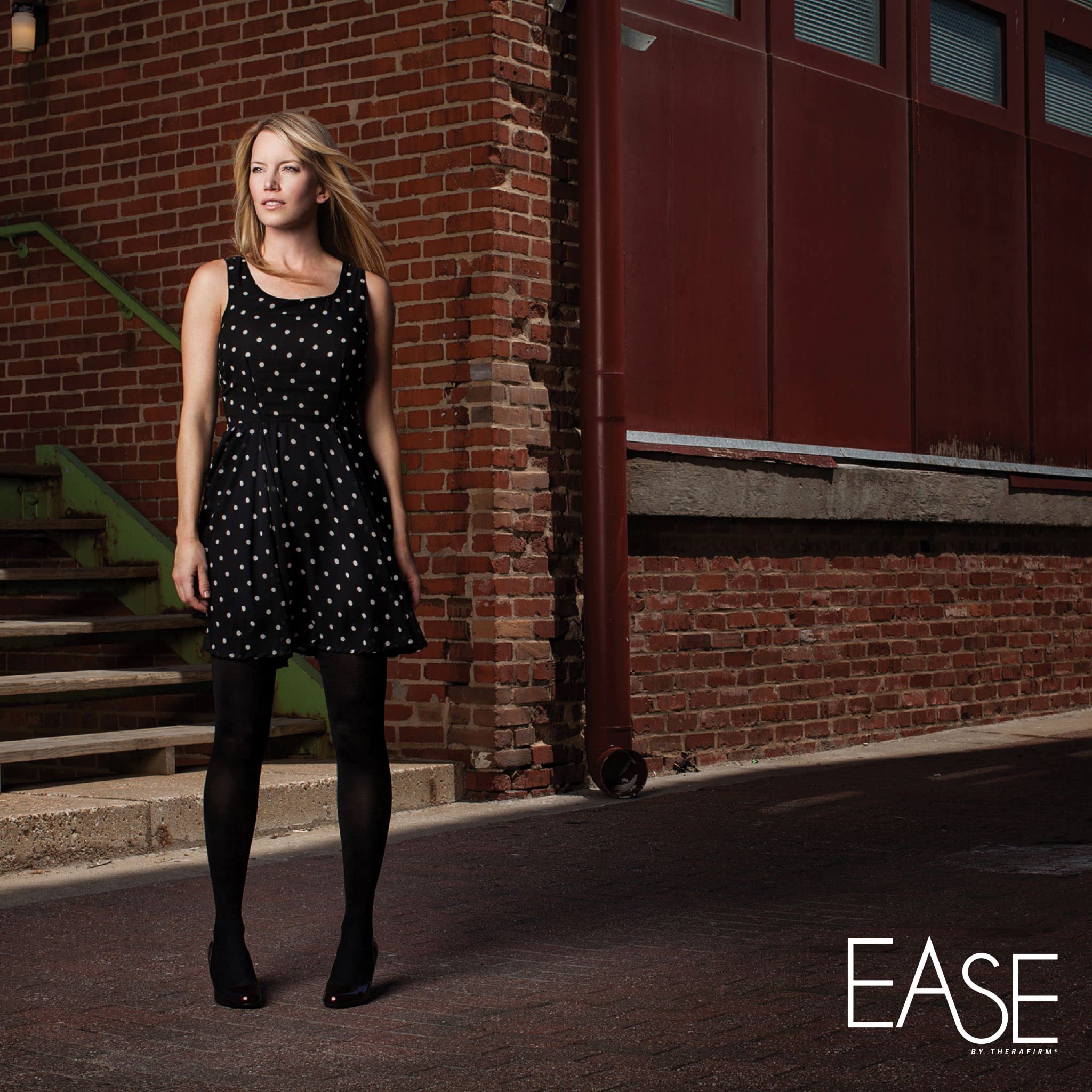 Ease Opaque Women's Support Pantyhose - 20-30mmHg Moderate Graduated Compression Stockings for Varicose Veins & Swelling Relief - Perfect for Travel, Work & Everyday Comfort
