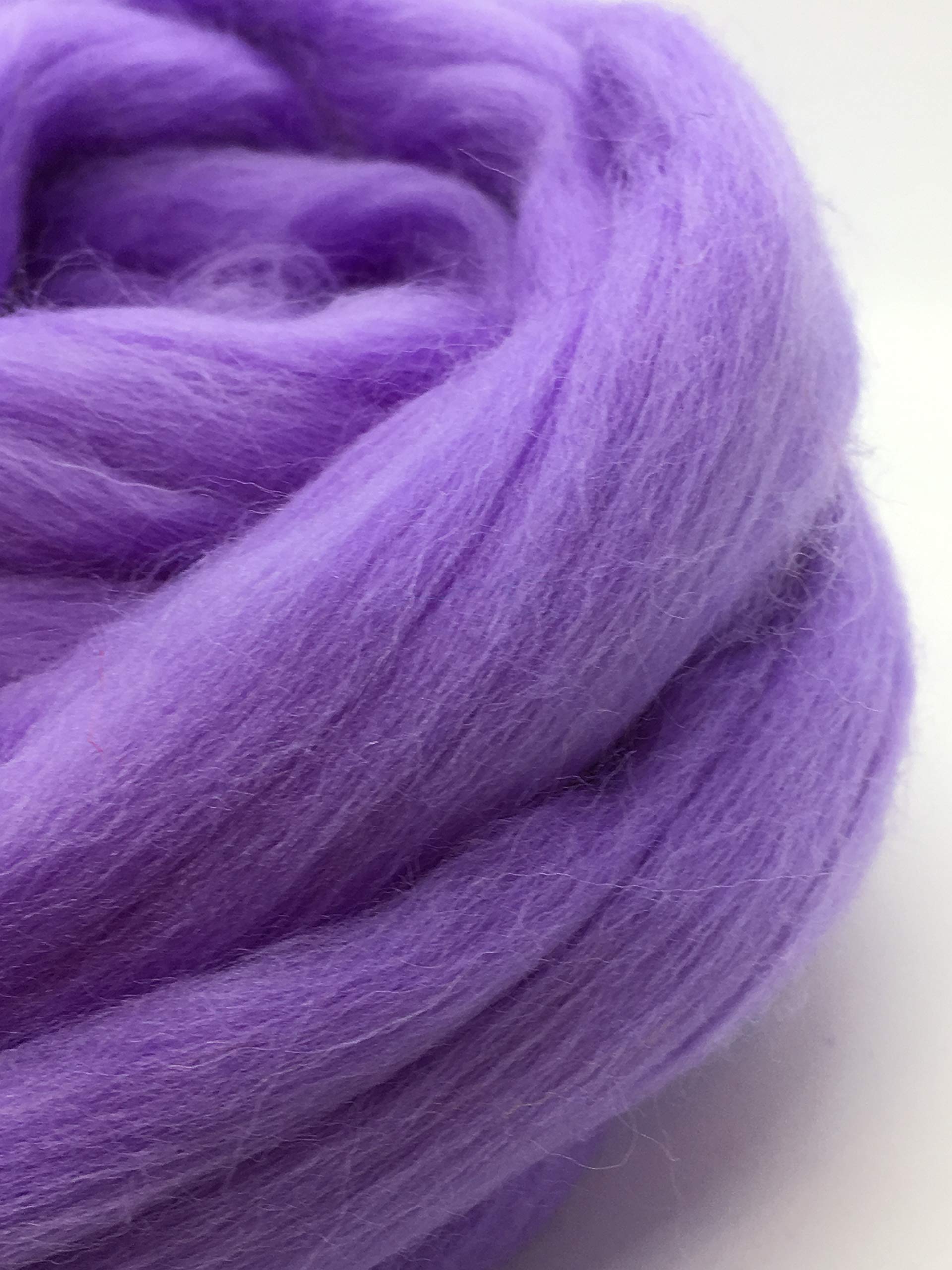 Periwinkle Merino Wool Roving Top - 4lb Soft Spinning & Felting Fiber for Weaving, Arm Knitting, Crafting | DIY Yarn Making, Needle Felting, Handmade Scarves & Home Decor Projects