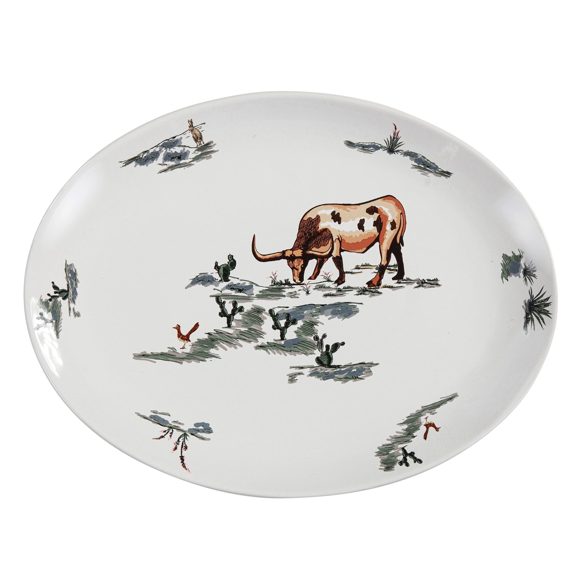 Rustic Ranch Life Ceramic Serving Platter & Durable Duffle Bag Set - Perfect for Farmhouse Dining, Picnics, and Outdoor Adventures