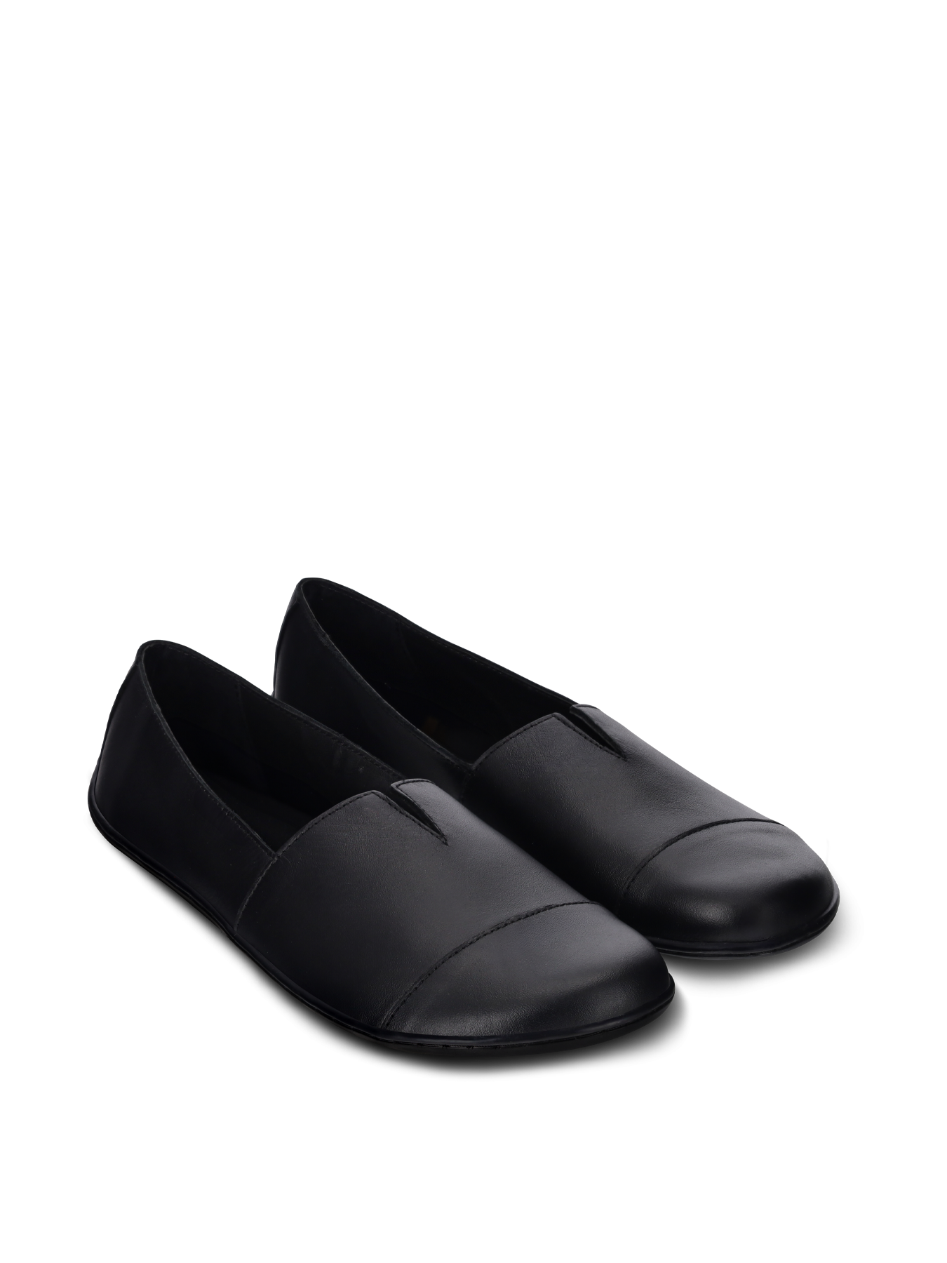 Barefoot Moccasins for Women - Be Lenka Rosaluna All Black Leather Minimalist Shoes | Comfortable House Slippers & Indoor/Outdoor Walking Shoes