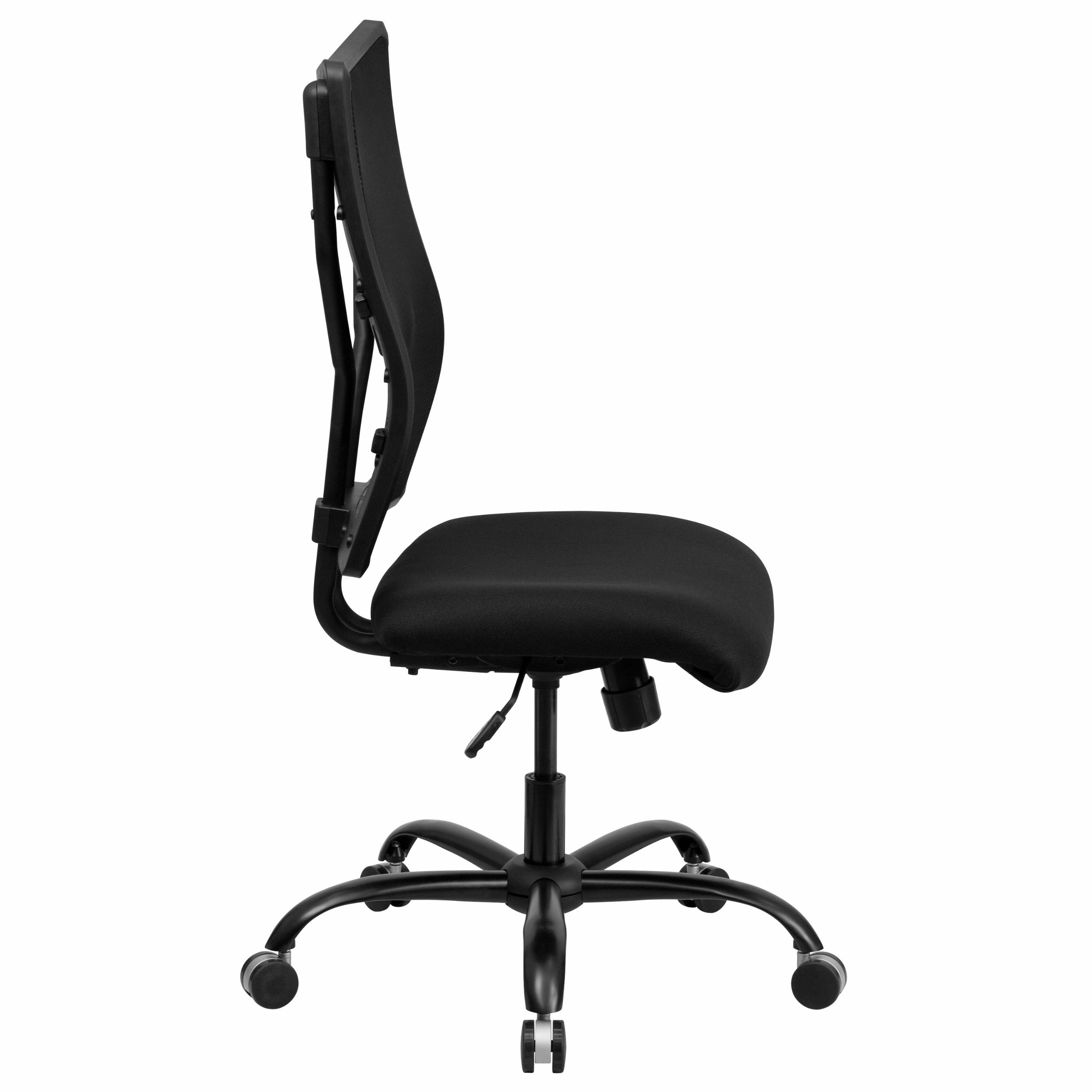 400 lb. Heavy Duty Big & Tall Black Mesh Executive Swivel Ergonomic Office Chair with Lumbar Support - Perfect for Home Office, Conference Rooms & Long Work Sessions