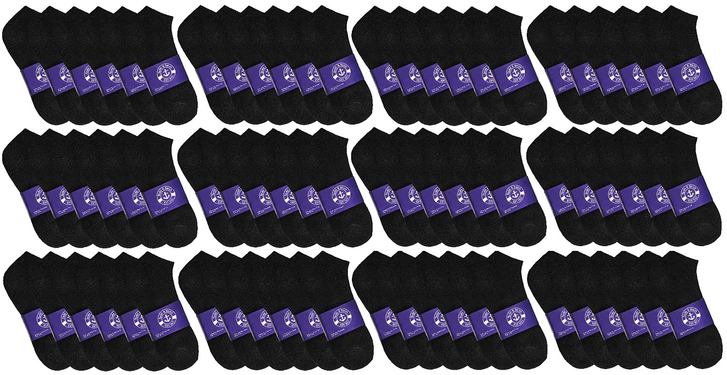 120 Pairs Low Cut Cotton Socks for Men & Women - Lightweight Ankle Socks for Donation & Homeless Support